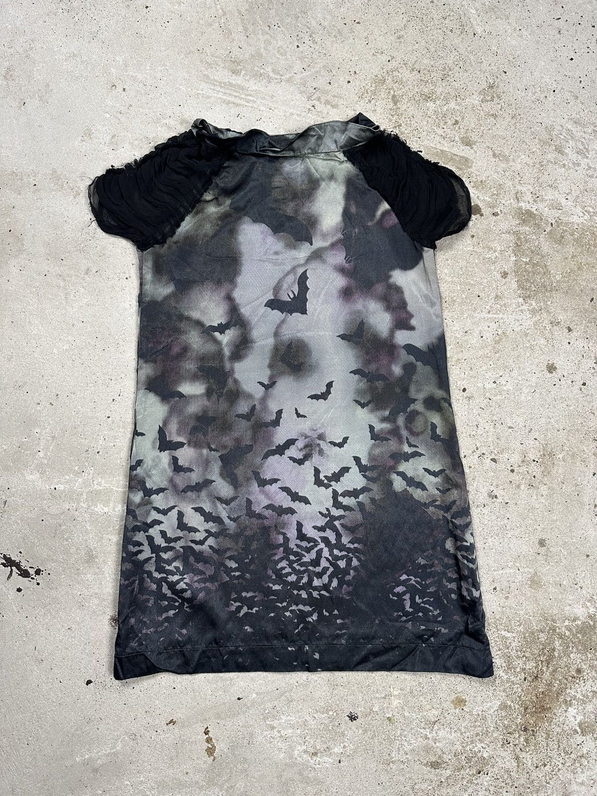 McQ Alexander McQueen McQ by Alexander McQueen Satin Bat Print Mini Dress Size S / US 4 / IT 40 - 1 Thumbnail