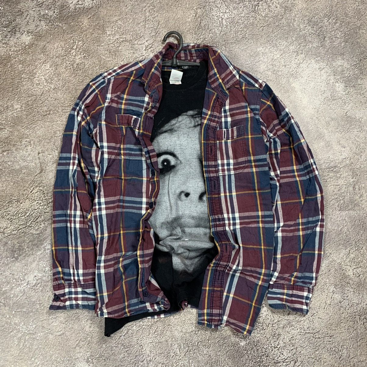 Vintage Vintage 90s Plaid Shirt Graphic Streetwear Grunge Oversized Size US L / EU 52-54 / 3 - 1 Thumbnail