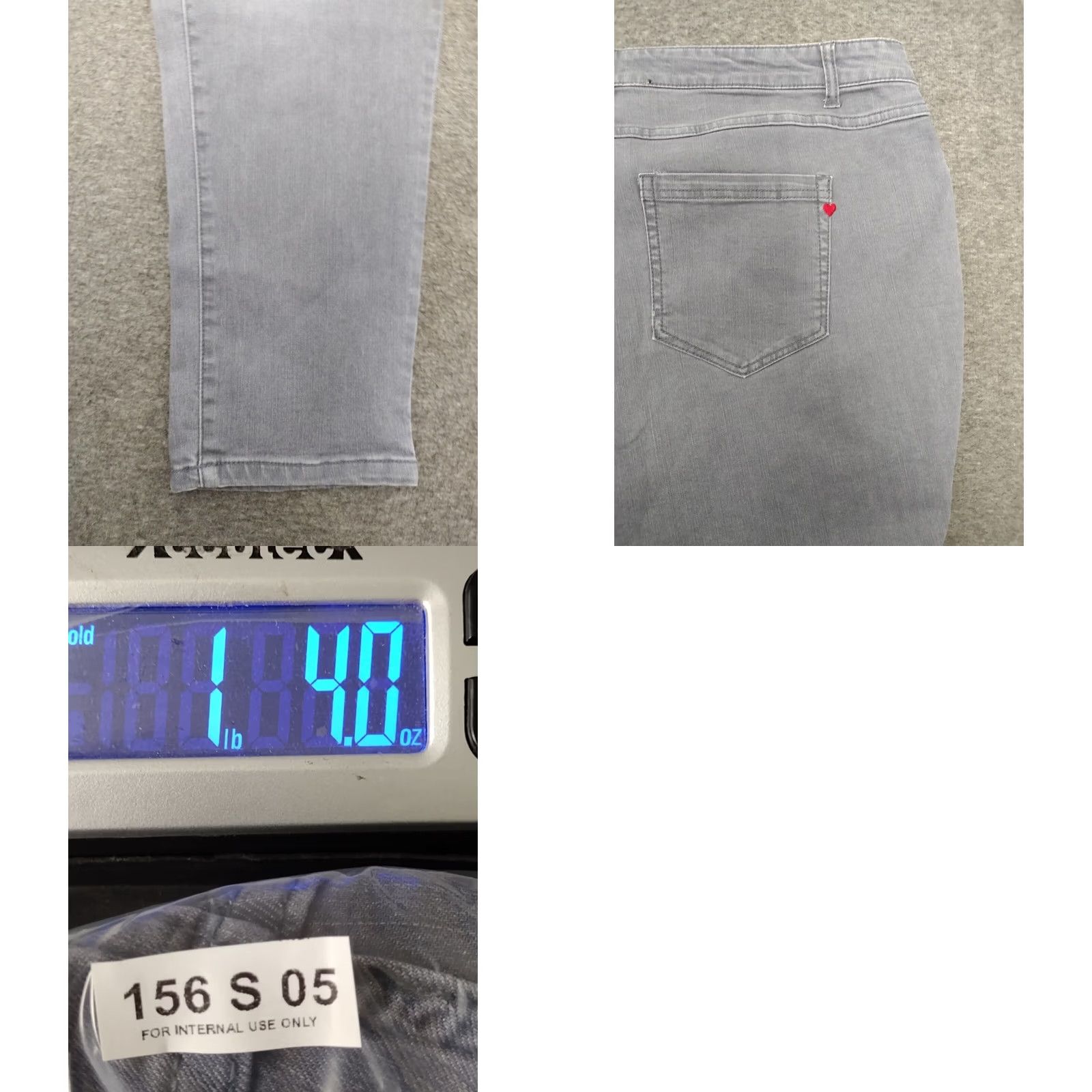 Denime Denim 24/7 Skinny Jeans Women's 24W Gray Medium Wash 26in Inseam Zipper 5-Pocket High Rise Denim 24/7 Jeans Womens Size 42" / US 20 - 8 Thumbnail