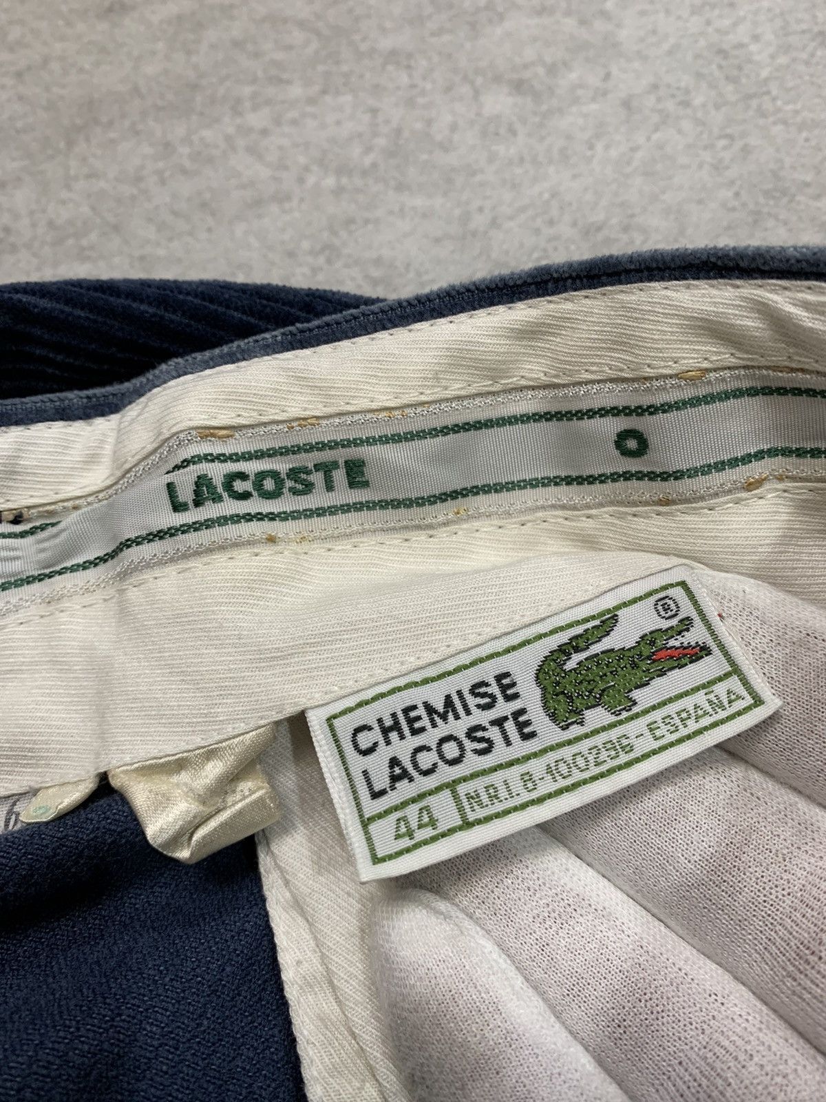 Lacoste 90s Vintage Luxury Lacoste faded Navy chino Corduroy trouser Size US 33 - 5 Thumbnail