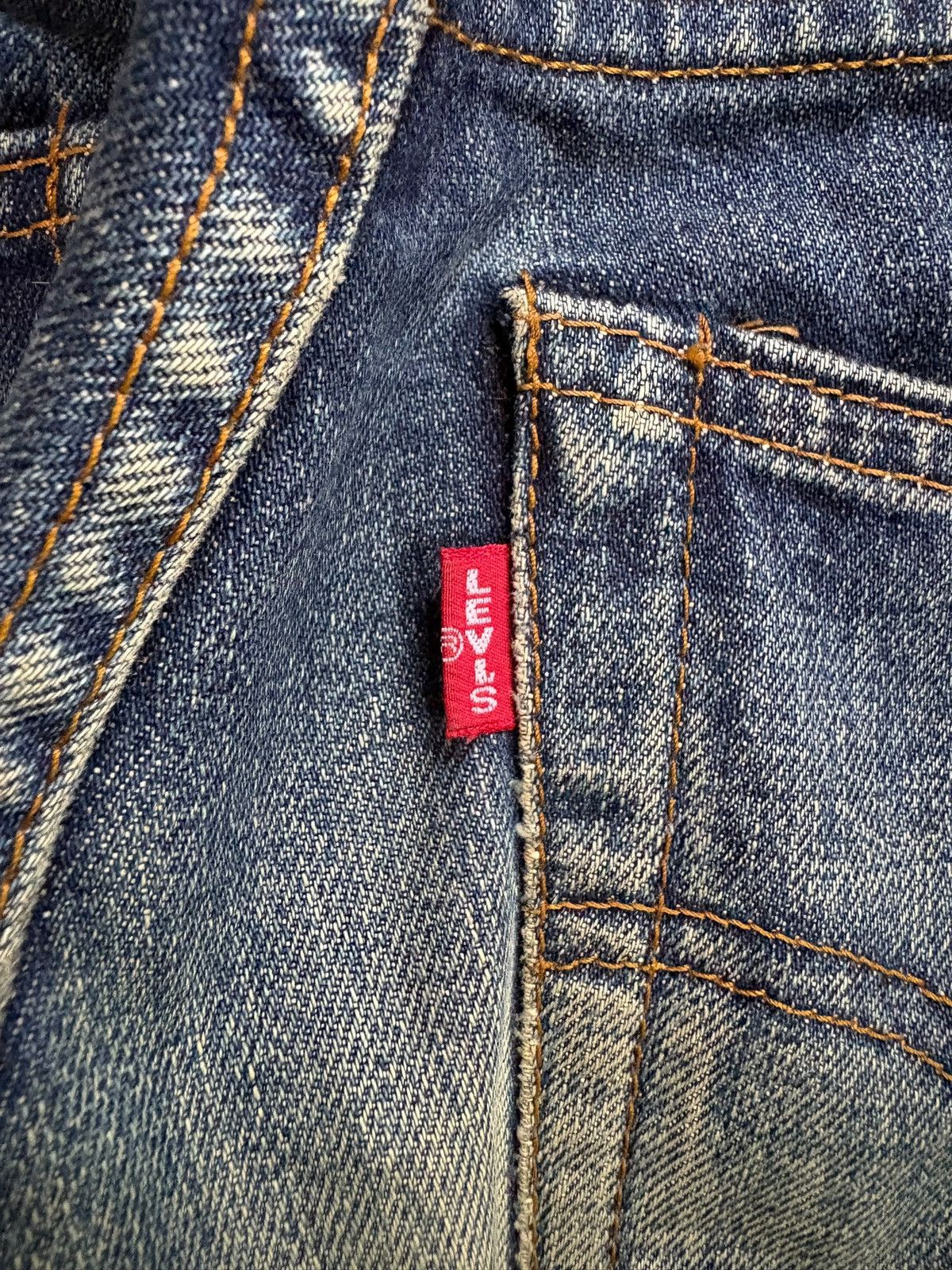 Levi's Vintage 80s Levis 502 Big E Mud Wash Loose Selvedge Jeans Size US 29 - 10 Thumbnail