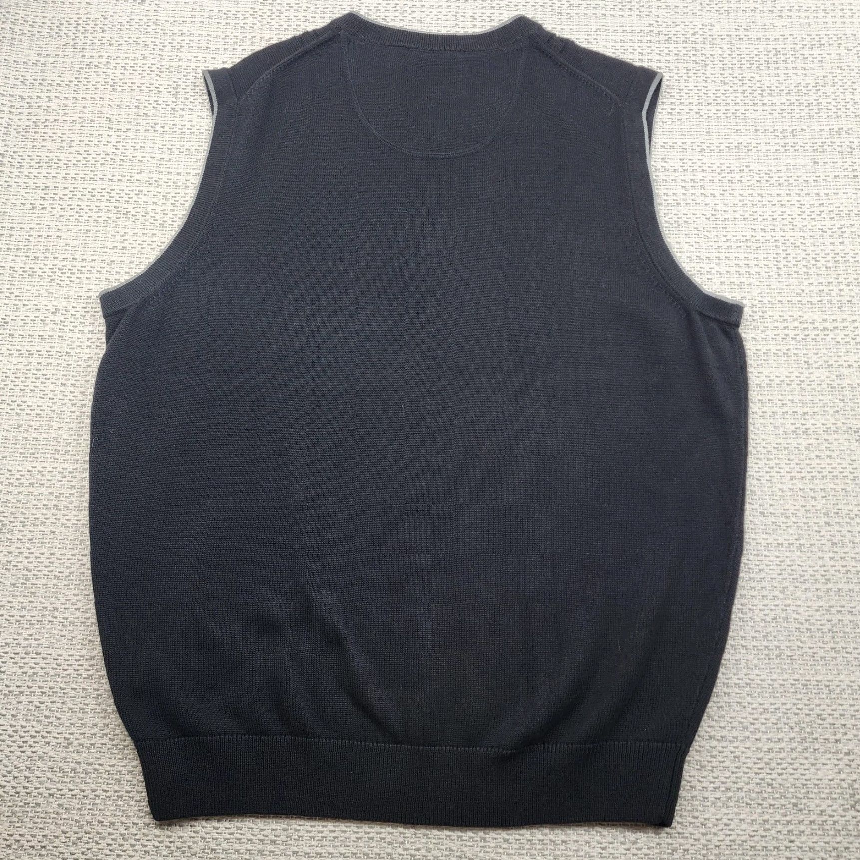 Vintage Cypress Links Sweater Vest Mens XL Black V Neck Cable Knit 100% Cotton Size US XL / EU 56 / 4 - 5 Thumbnail