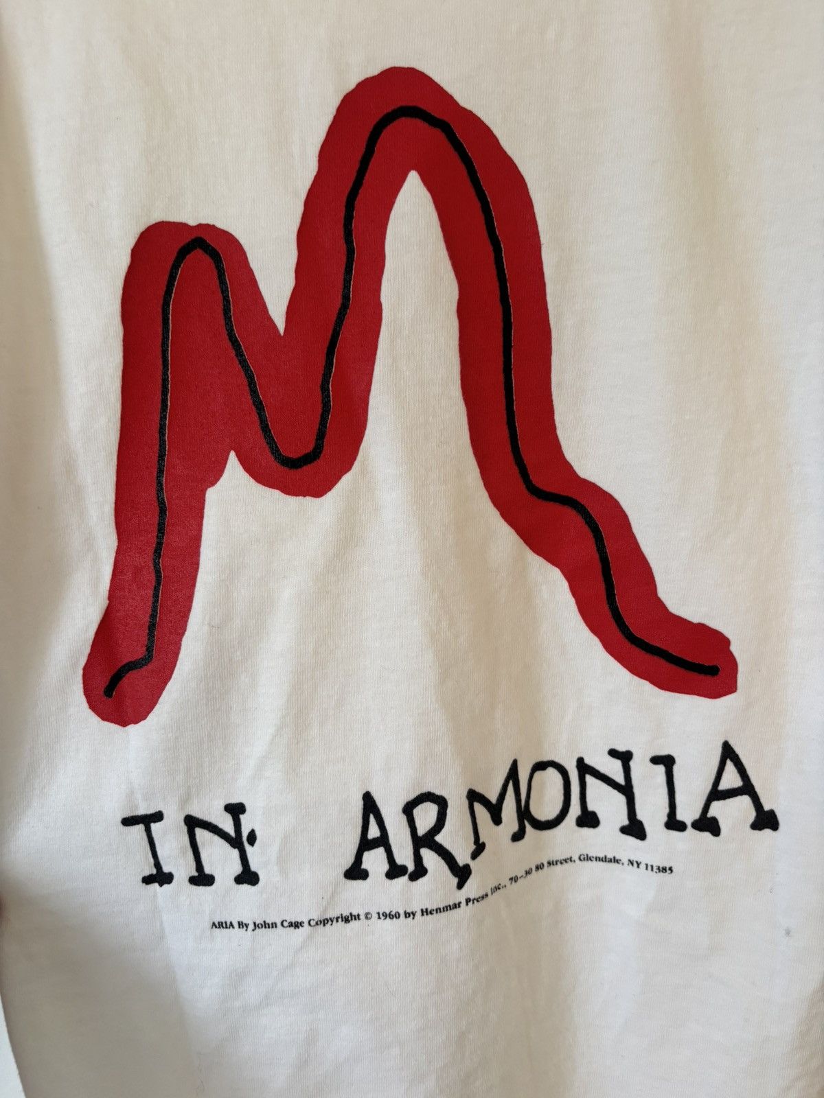 Band Tees John Cage Aria 1960 “In Armonia” tee Medium Size US M / EU 48-50 / 2 - 3 Thumbnail