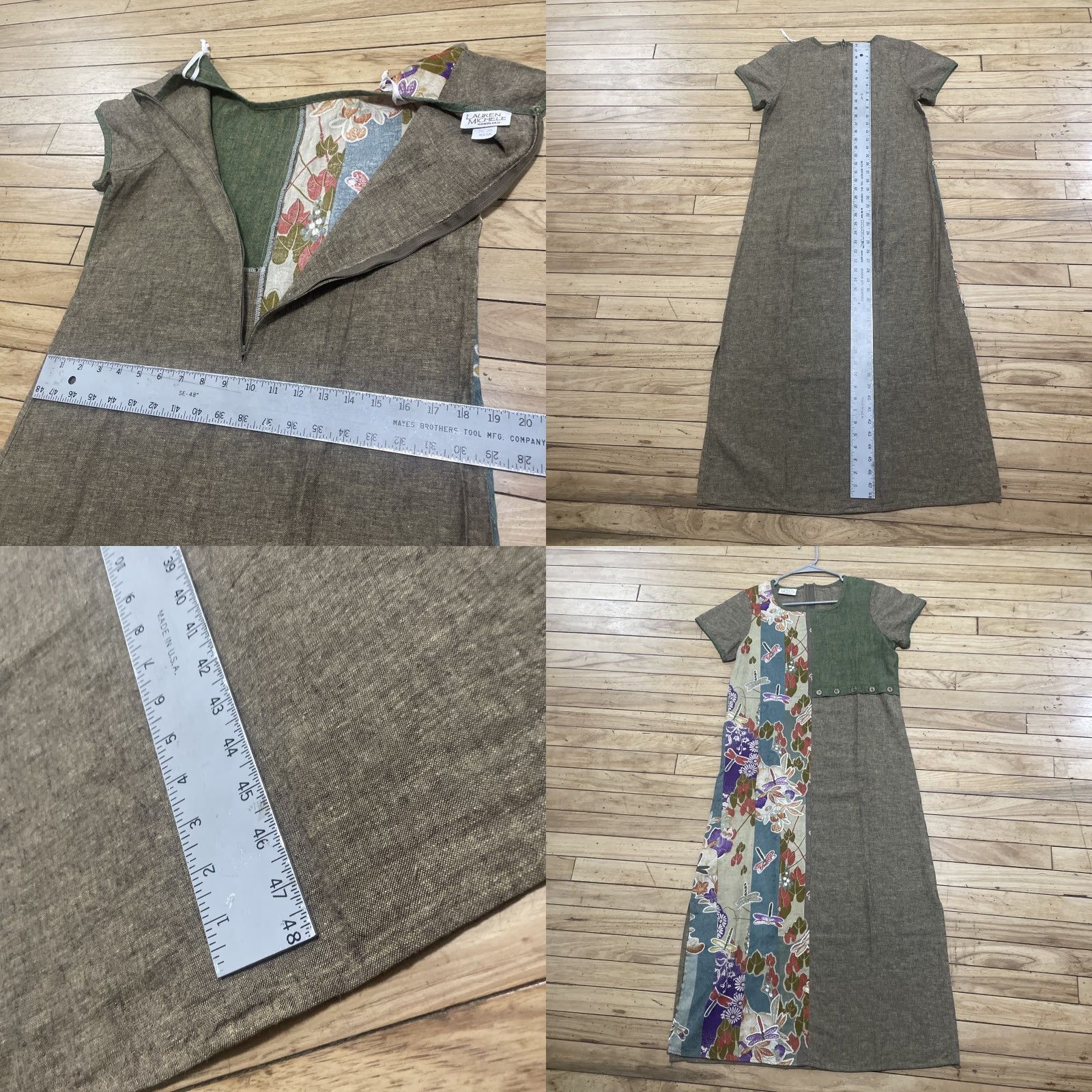 Vintage VINTAGE Lauren Michelle Hawaiian Maxi Dress Women M Linen Brown Abstract Lagen Size M / US 6-8 / IT 42-44 - 9 Thumbnail