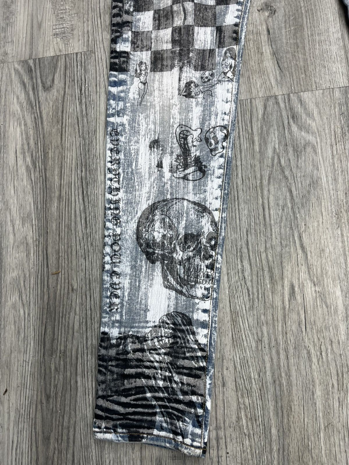 Amiri × Wes Lang Amiri x Wes Lang MX1 Demin Sketch jeans ‘Painted Indigo’ Size US 33 - 5 Thumbnail