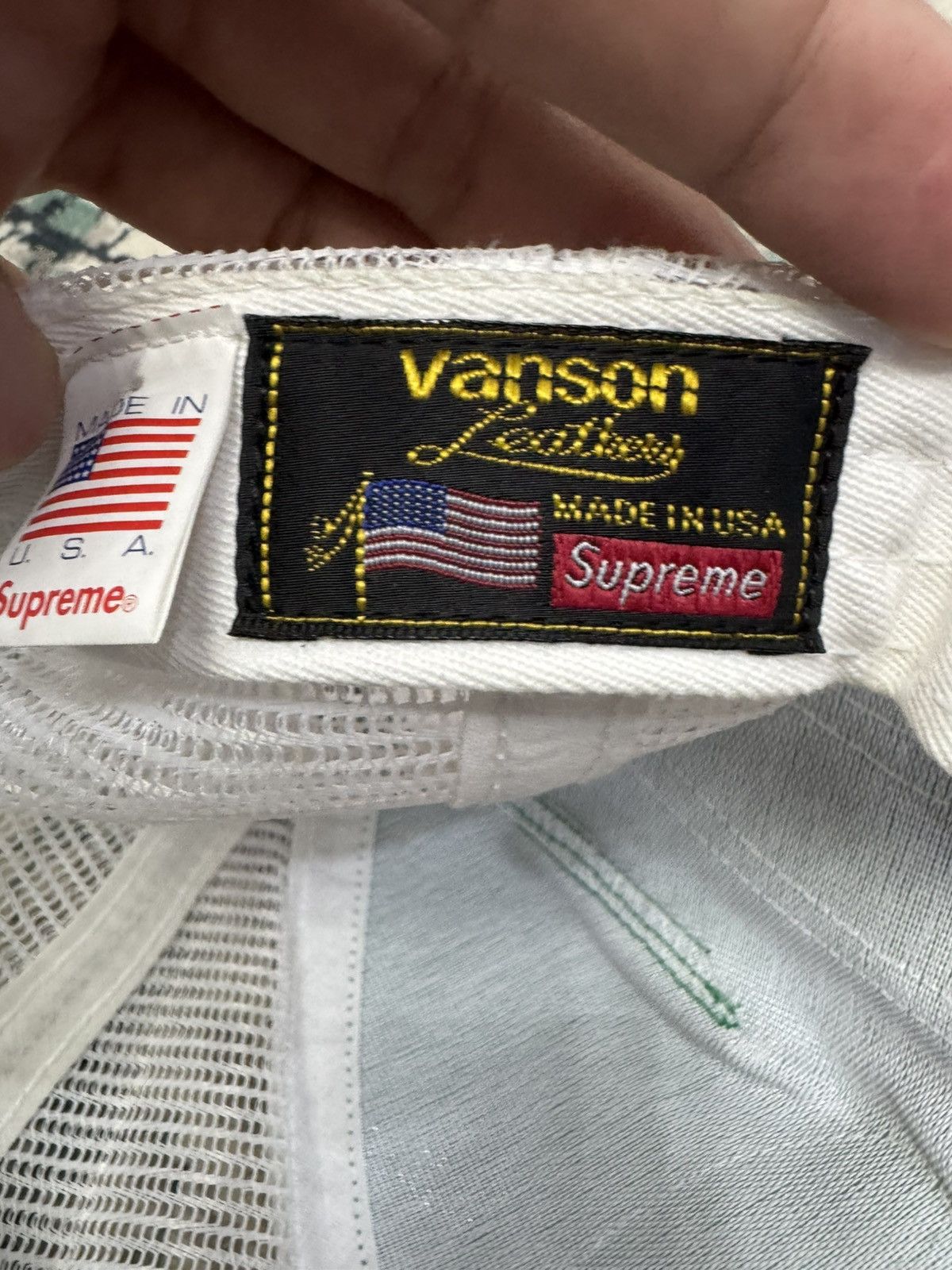 Supreme × Vanson Leathers 2020 SUPREME X VANSON LEATHERS LEATHER TRUCKER CAP HAT Size ONE SIZE - 8 Thumbnail