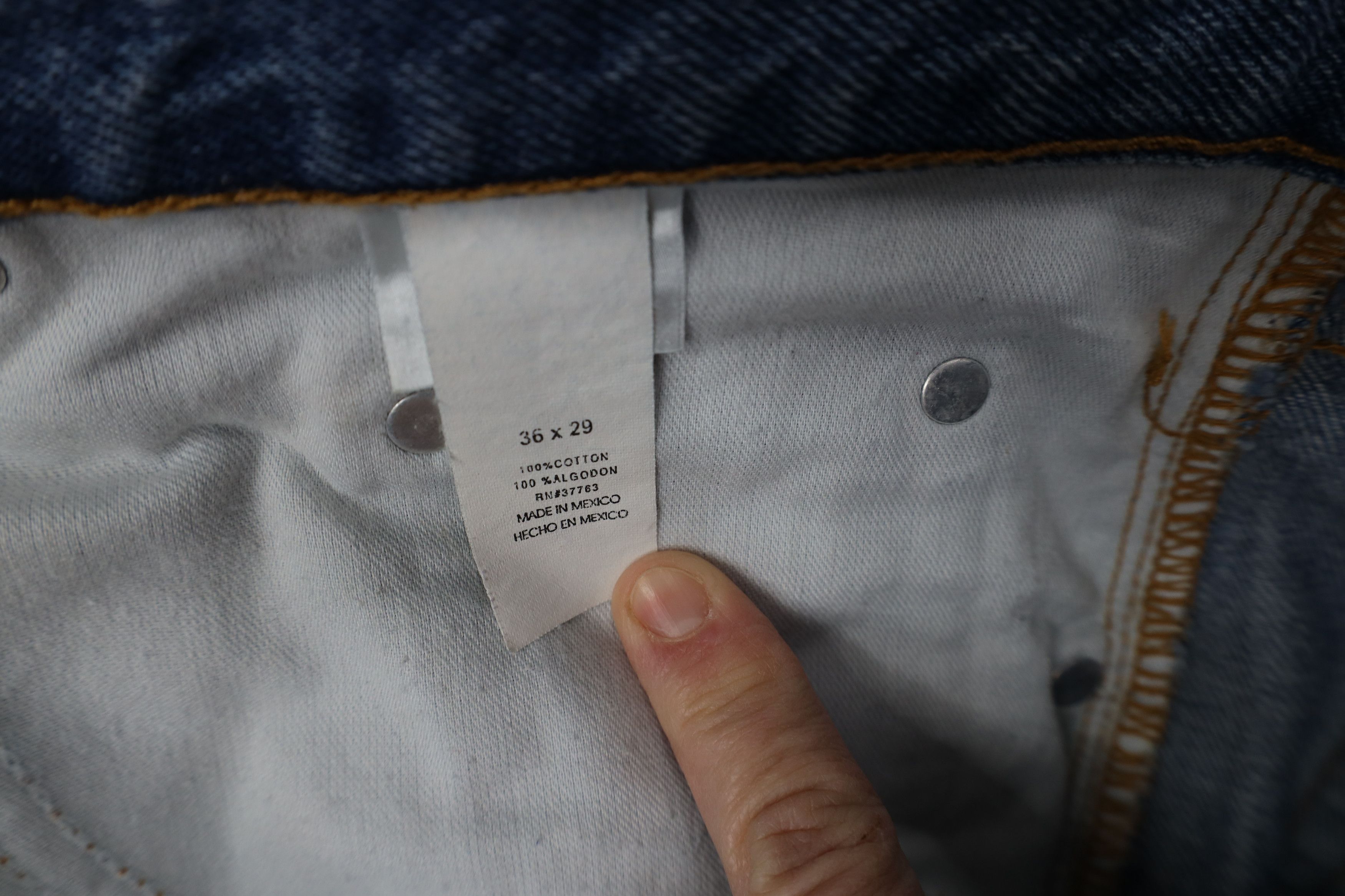 Vintage Vintage 90s Streetwear Wide Leg Denim Jeans Blue Cotton Size US 36 / EU 52 - 9 Thumbnail
