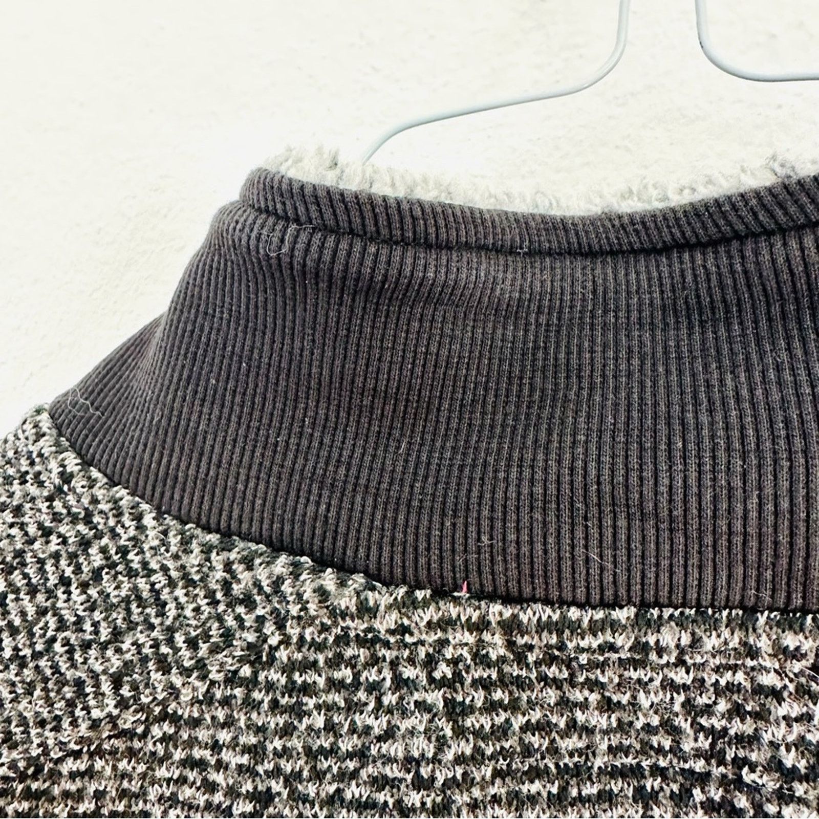 Nordstrom MENS CARBON2COBALT Grey Black Sweater Fleece Jacket Coat Size US L / EU 52-54 / 3 - 14 Thumbnail
