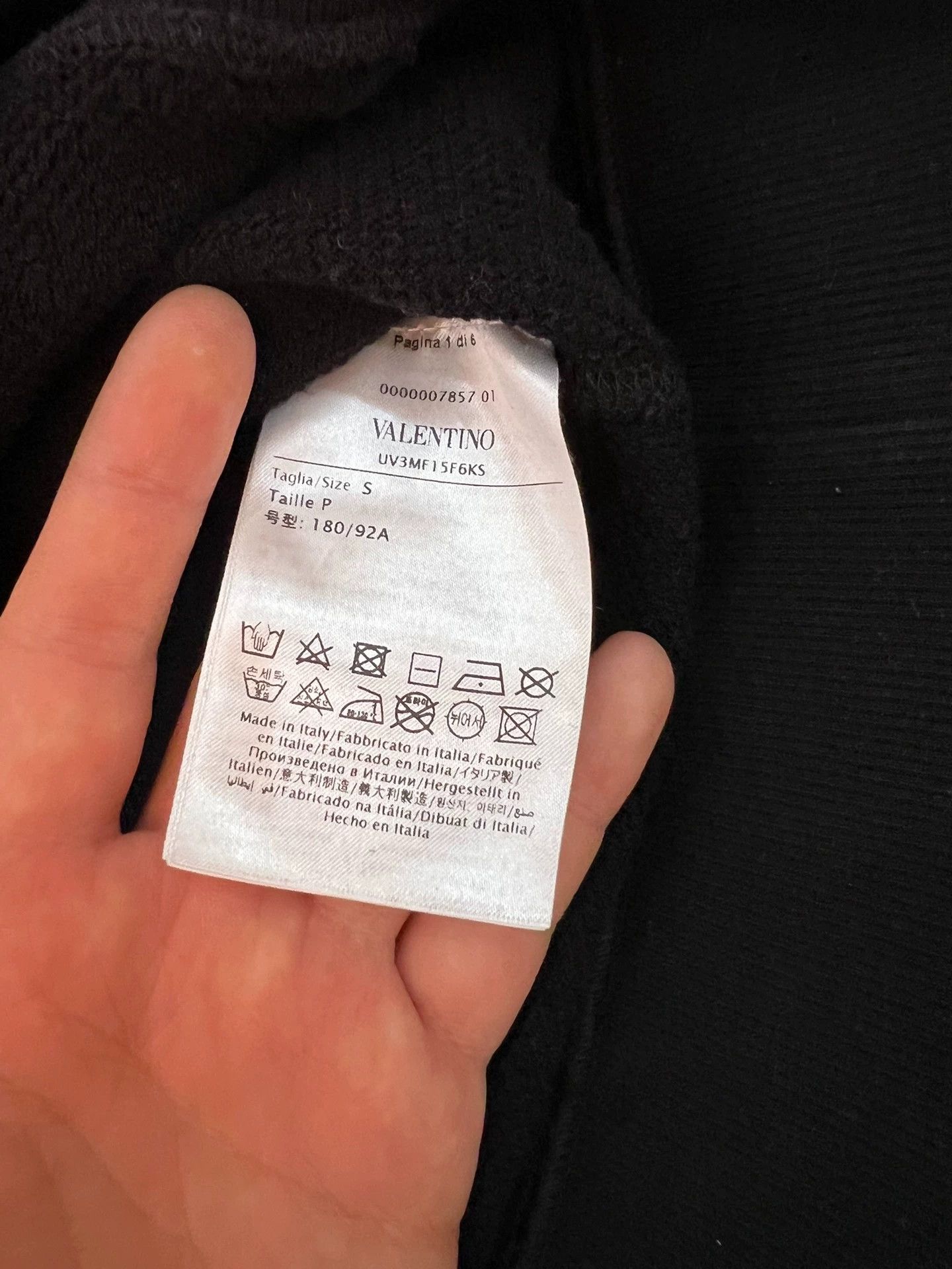 Valentino Valentino Large Logo Distressed Black Sweatshirt S Oversized Size US S / EU 44-46 / 1 - 3 Thumbnail