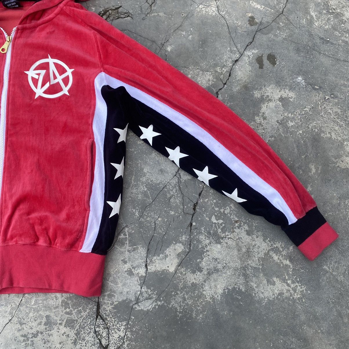 Japanese Brand 24 KARATS X EXILE PRIDE Blood Red Velvet Hoodie Size US M / EU 48-50 / 2 - 8 Thumbnail
