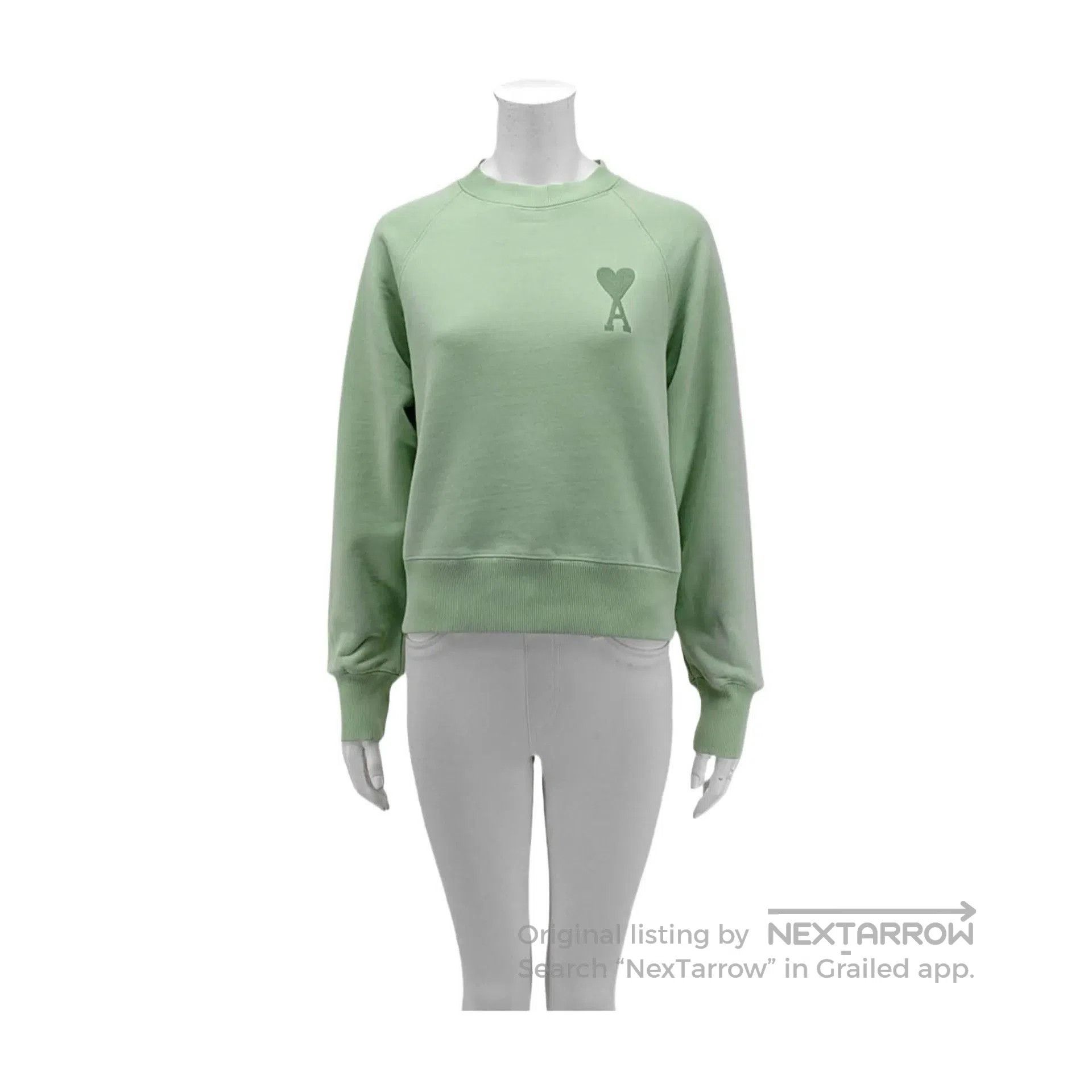 AMI AMI Green Heart Embroidered Hoodie. Size XS / US 0-2 / IT 36-38 - 1 Thumbnail