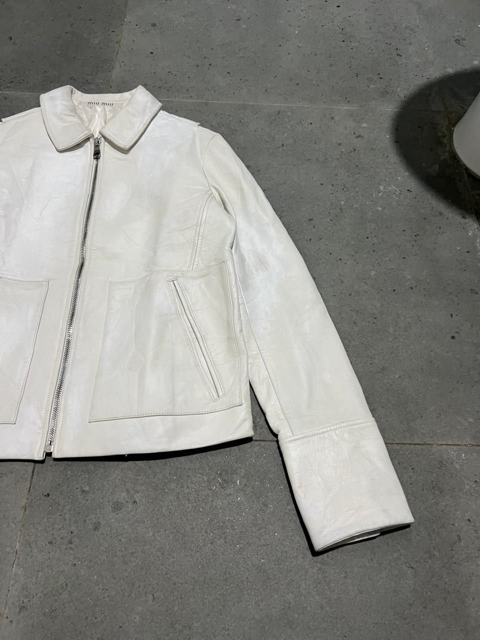 Miu Miu Miu Miu Leather Cafe Racer Jacket Size S / US 4 / IT 40 - 3 Thumbnail