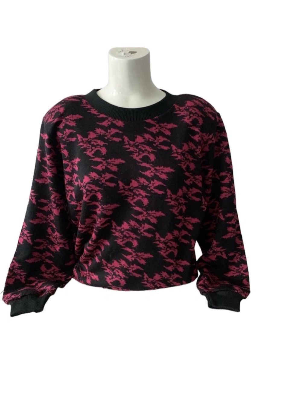 Vintage Designer Vintage 80s Houndstooth Pattern Sweater Size M / US 6-8 / IT 42-44 - 2 Thumbnail