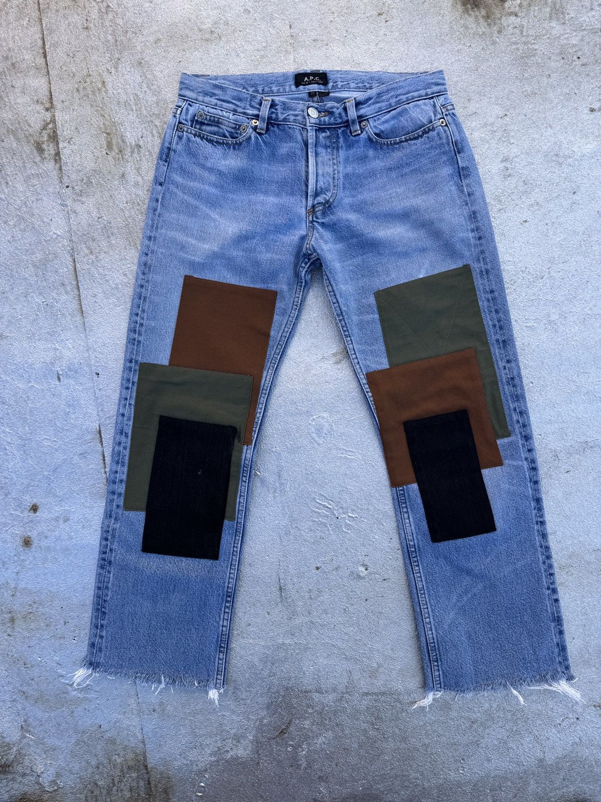 A.P.C. 1 of 1 APC Low Rise Patchwork Repaired Jeans Size US 29 - 1 Thumbnail