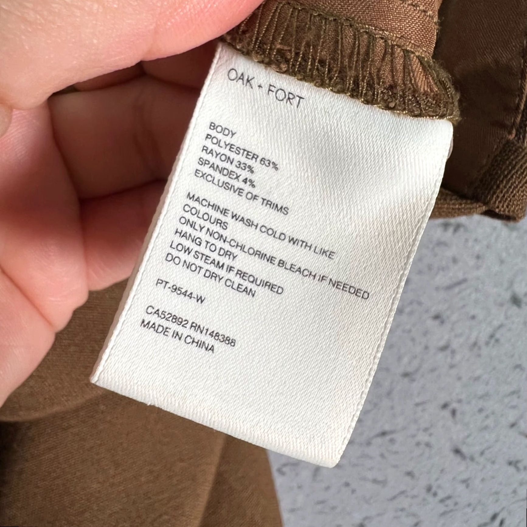 Oak + Fort Oak + Fort Womens 6 Camel Brown Wide-Leg Trousers Dress Pants Slim Flat Front High Rise Christmas? Size 28" / US 6 / IT 42 - 4 Thumbnail