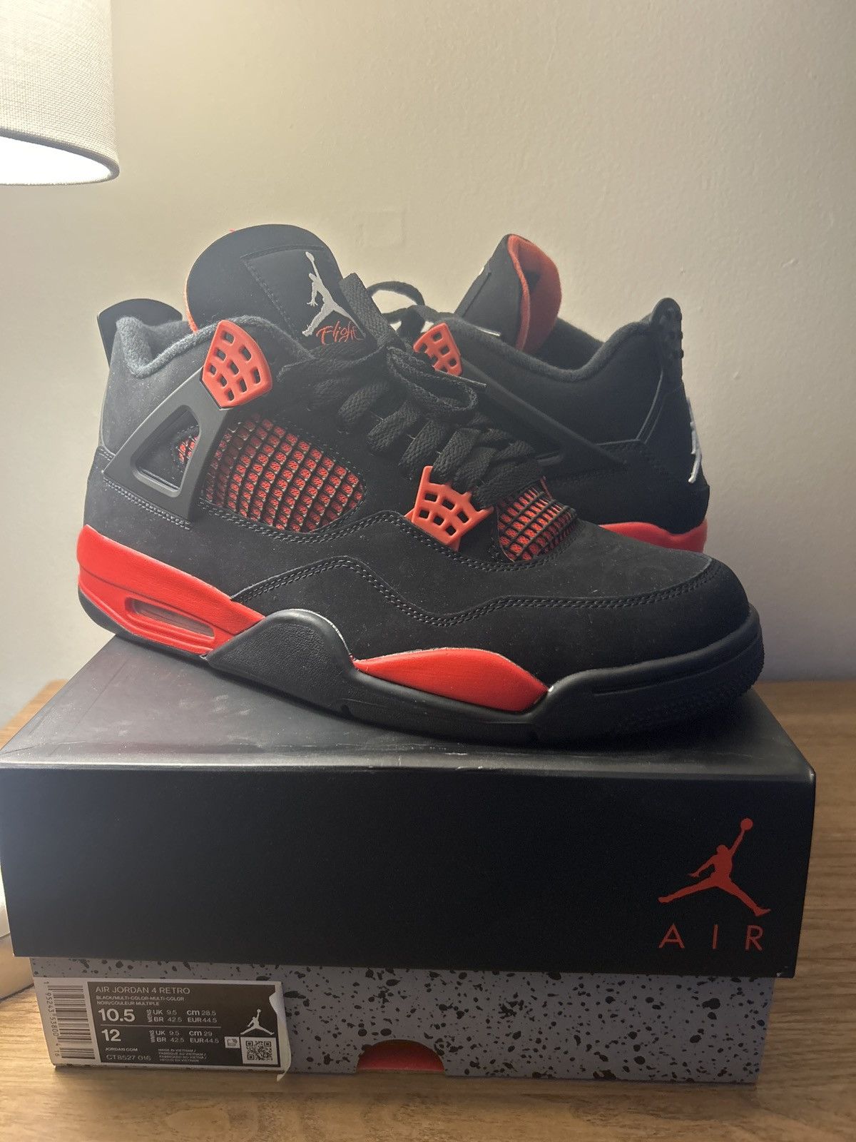 Jordan Brand Jordan 4 Red Thunder Size US 10.5 / EU 43-44 - 1 Thumbnail