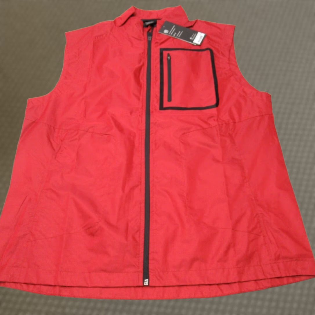 Vintage MSX by Michael Strahan Vest Mens Large Red Lightweight Full Zip Outwear Vest Size US L / EU 52-54 / 3 - 1 Thumbnail