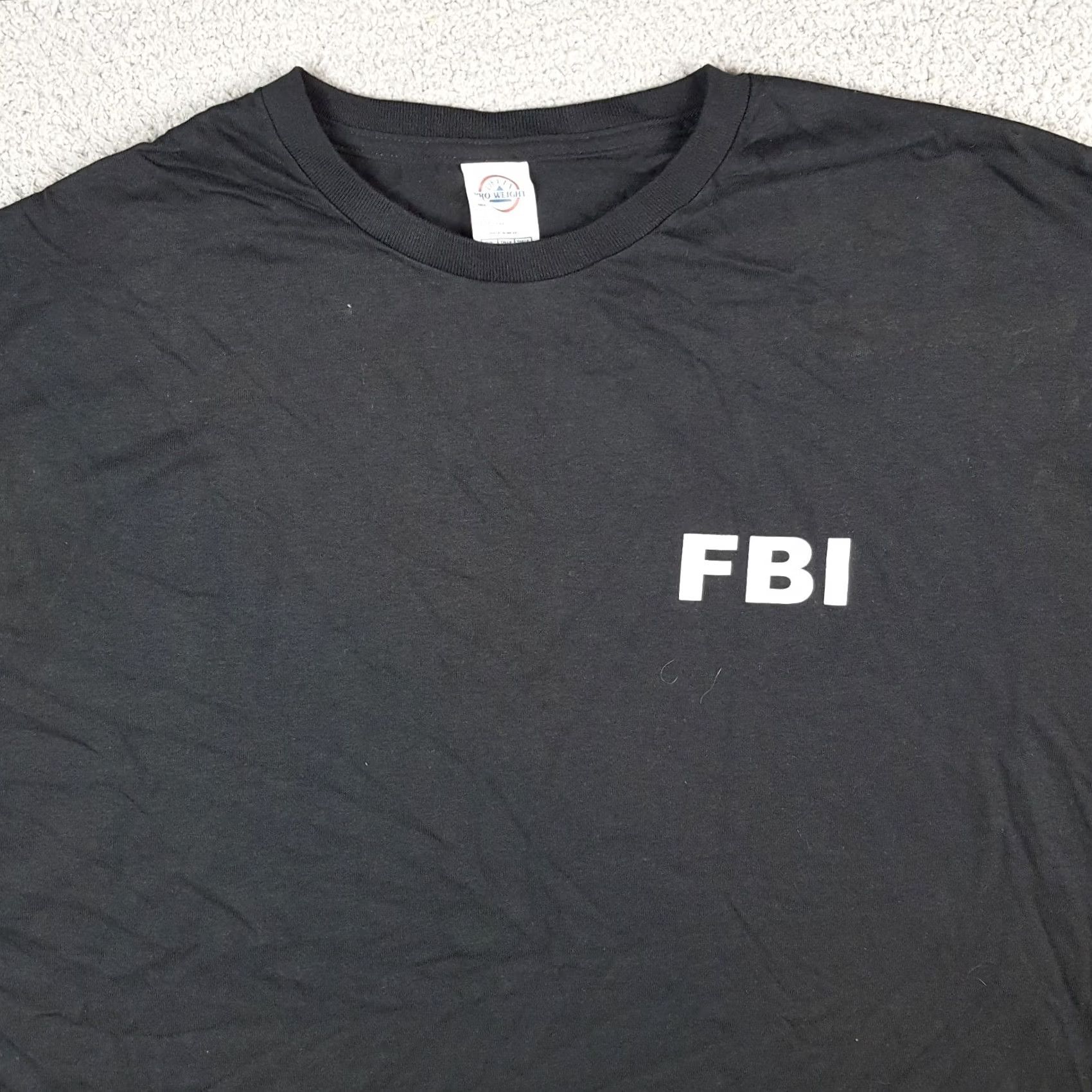 Delta FBI Retro Funny Men's 3XL Black Short Sleeve Police Costume T Shirt Size US XXL / EU 58 / 5 - 2 Thumbnail