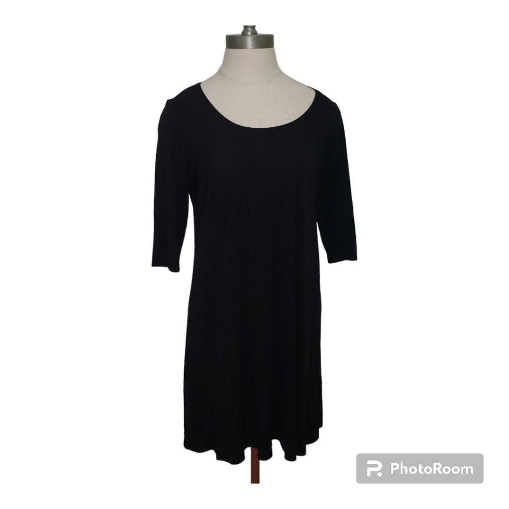Eileen Fisher CT738 Eileen Fisher Long Black Tunic Blouse M Size M / US 6-8 / IT 42-44 - 1 Thumbnail