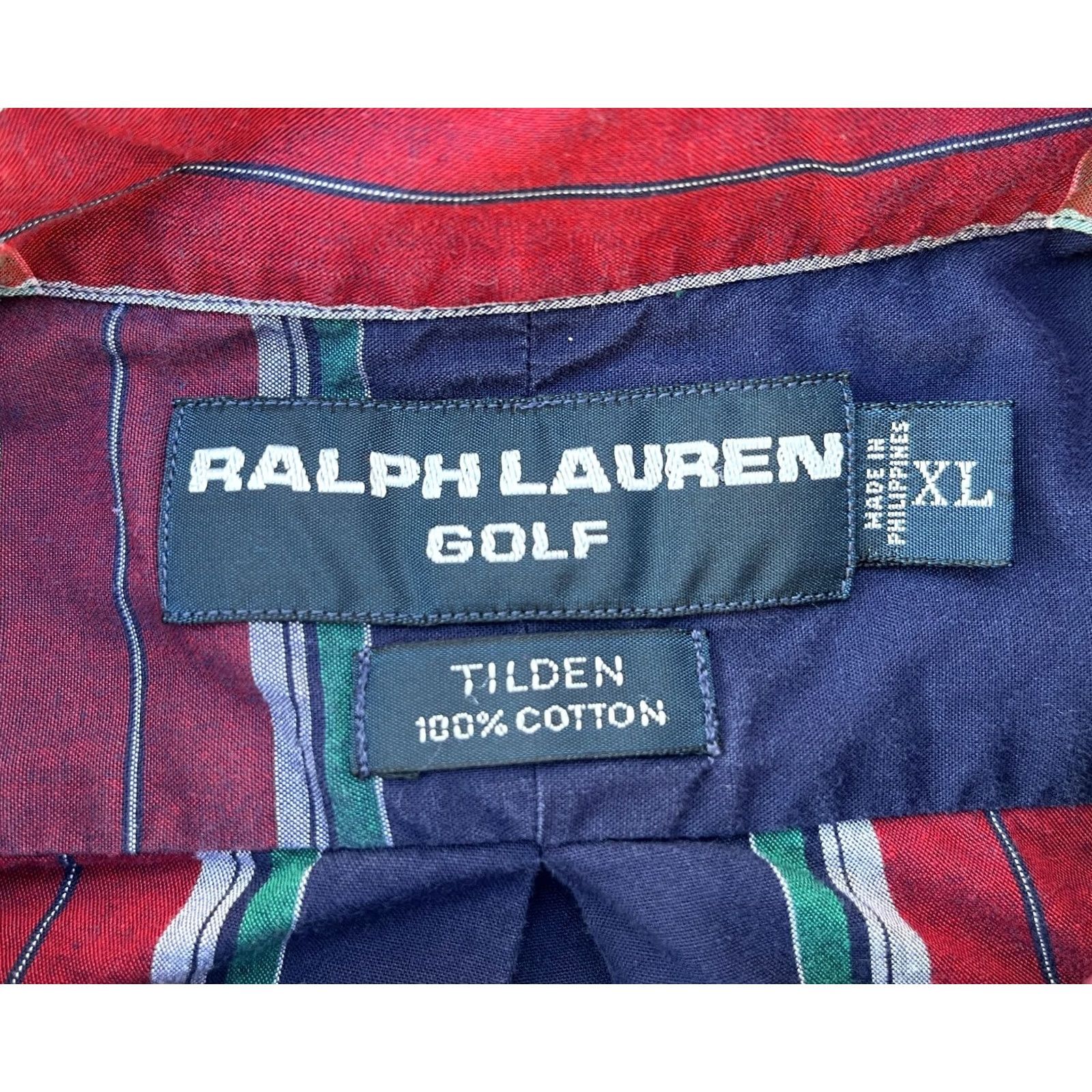 Ralph Lauren VINTAGE Ralph Lauren Golf Shirt XL Men’s Plaid Long Sleeve Button-Down Tilden Size US XL / EU 56 / 4 - 6 Thumbnail