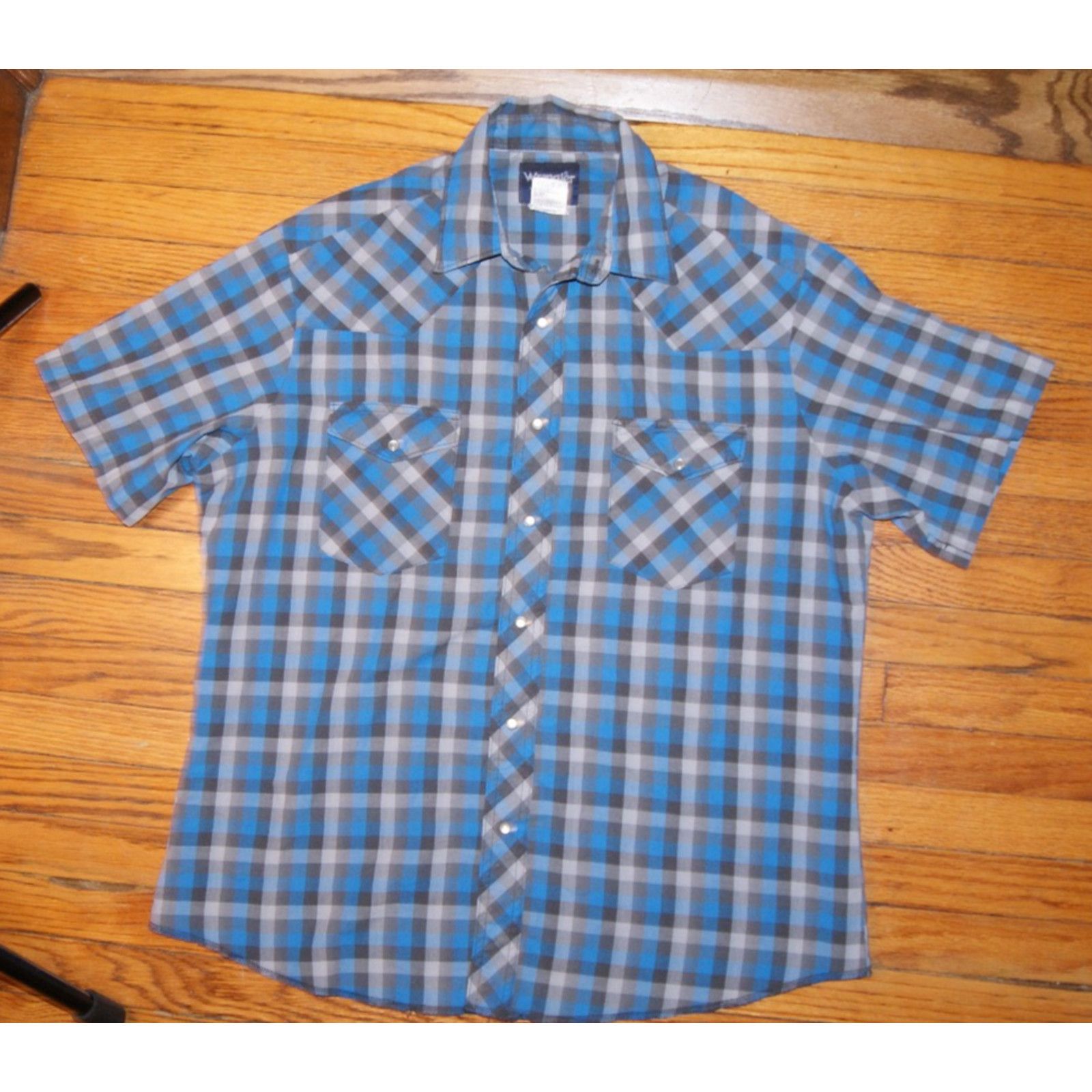 Wrangler Wrangler Western Shirt Pearl Snap Shirt Mens L Short Sleeve Size US L / EU 52-54 / 3 - 2 Thumbnail