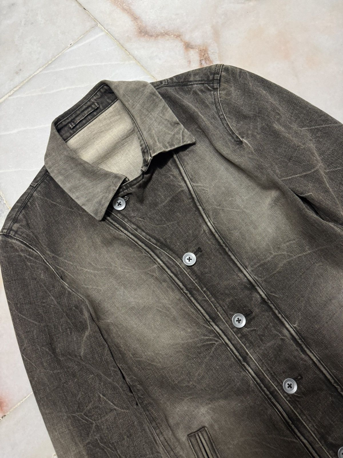 JUN MEN 💥INSANE💥VINTAGE 90s JUNMEN MUDWASH CLAWMARK DENIM JACKET Size US S / EU 44-46 / 1 - 5 Thumbnail