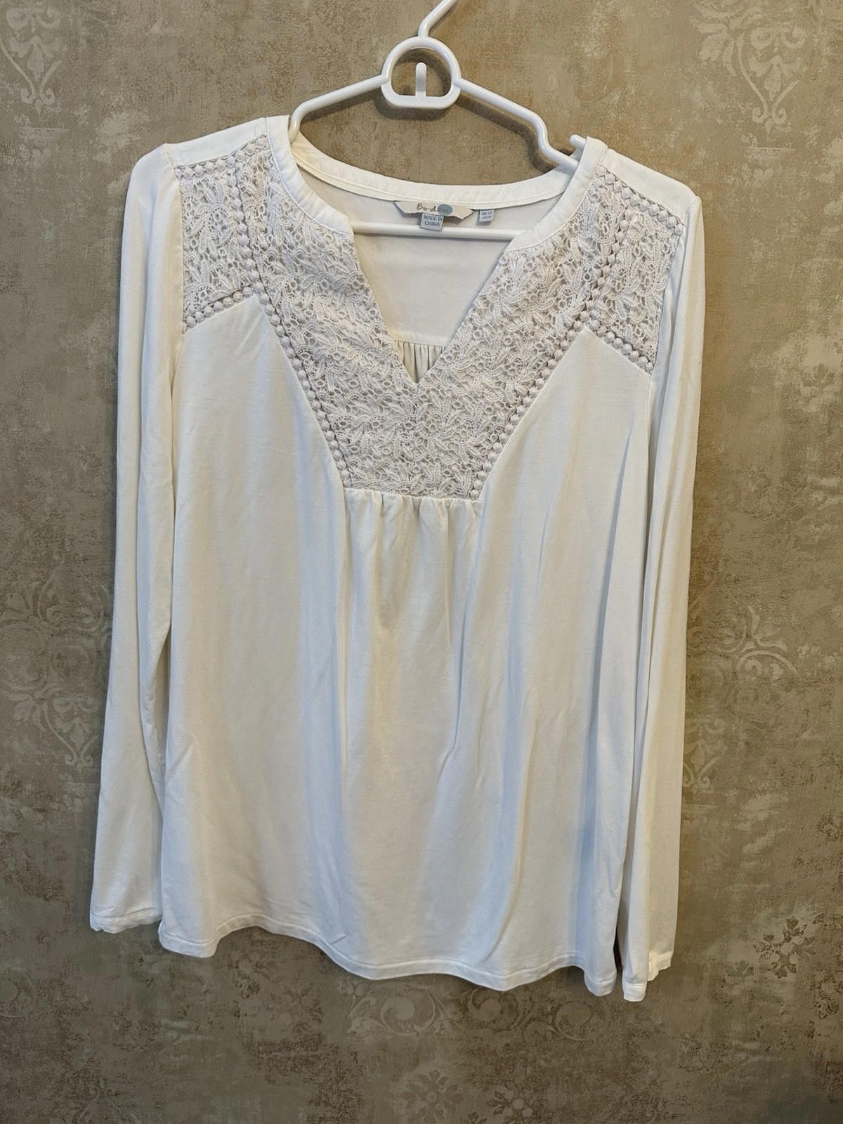 Boden Boden Ivory Blouse Top Lined Long sleeve Sz 8 Size M / US 6-8 / IT 42-44 - 1 Thumbnail