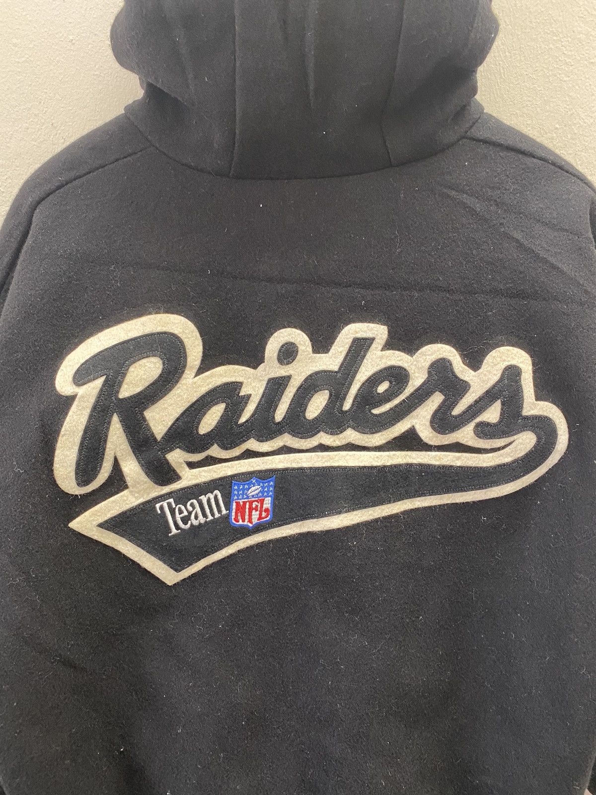 Chalk Line Vtg 90s Chalk Line Raider Team NFL Made In USA Wool Bomber Size US L / EU 52-54 / 3 - 4 Thumbnail