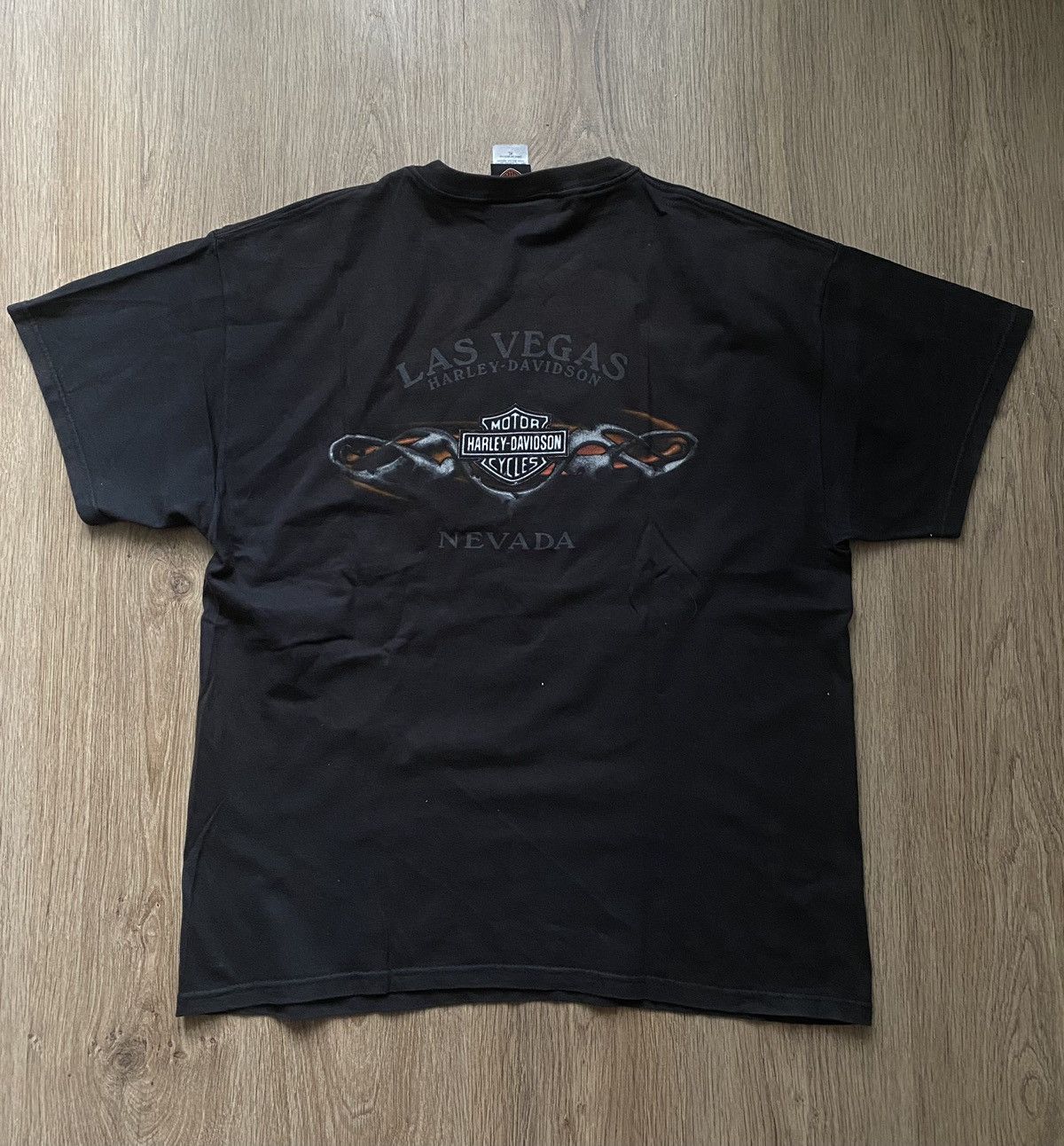 Harley Davidson × Vintage Vintage 00’s Harley Davidson Eagle Skull T shirt y2k Nevada Size US XL / EU 56 / 4 - 6 Thumbnail