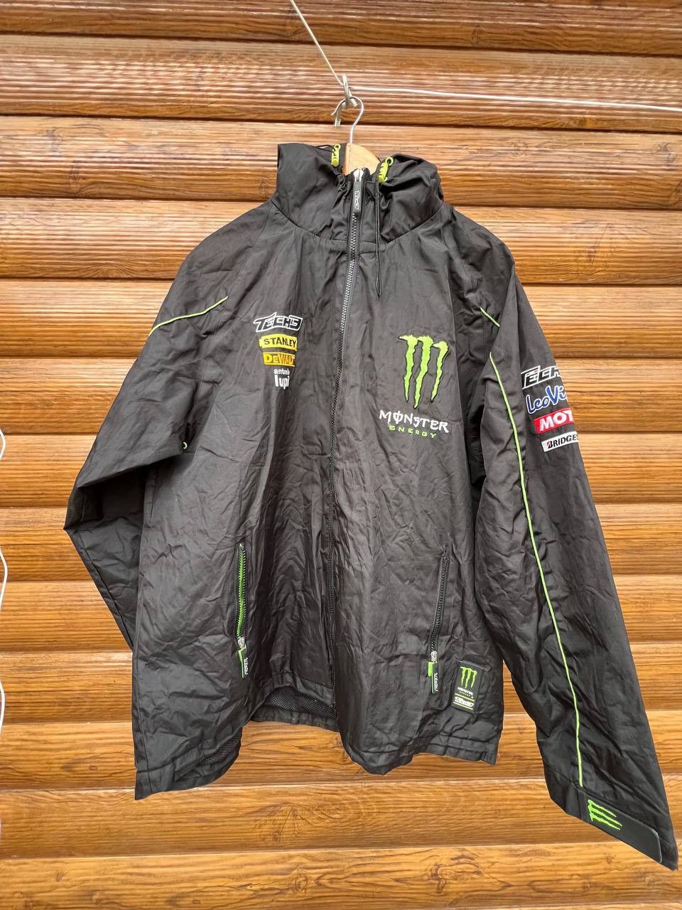 image of Nascar Monster Energy Tech3 Racing Jacket Vintage Y2K in Black, Men's (Size XL)