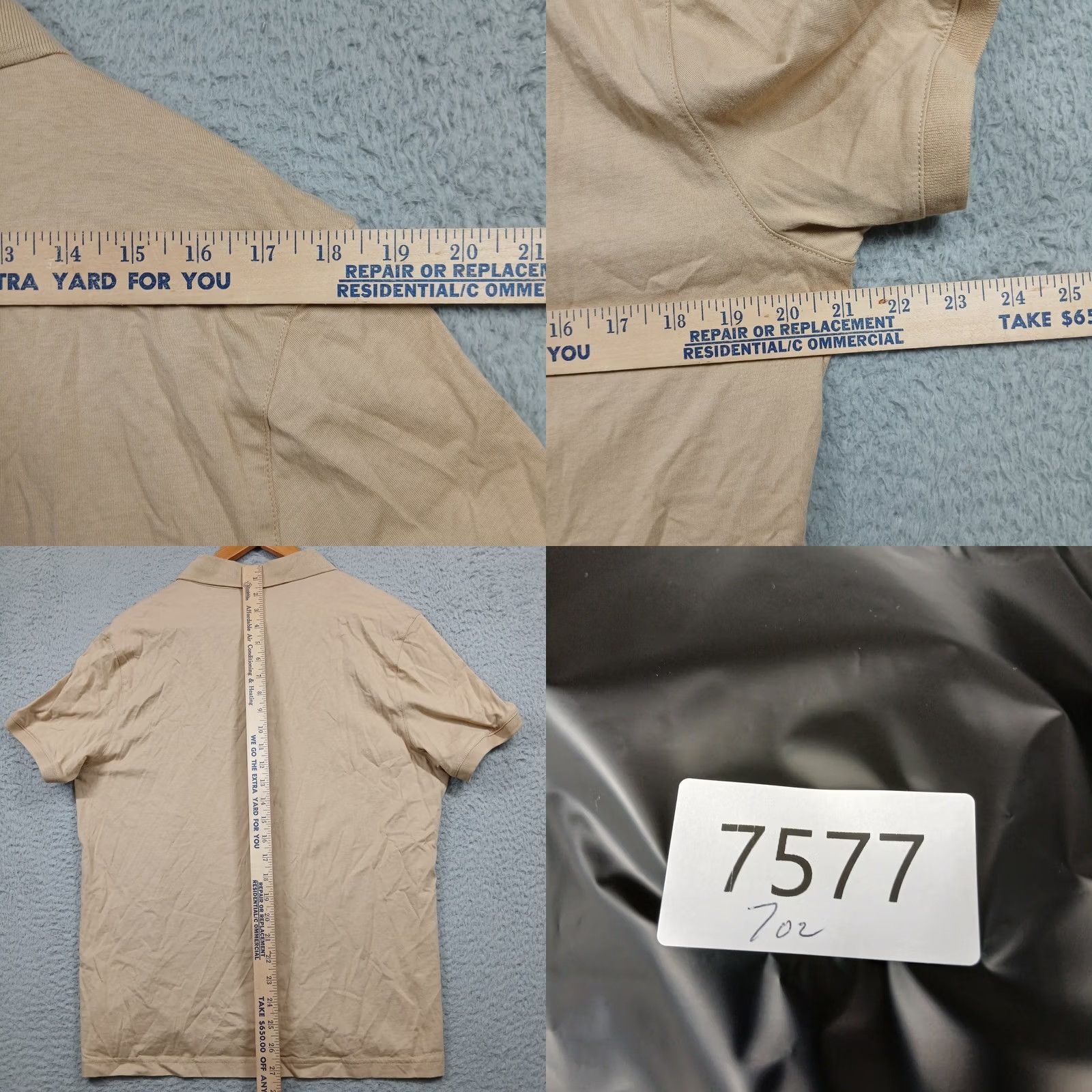Michael Kors Michael Kors Polo Shirt Mens L Beige Embroidered MK Logo Short Sleeve Size US L / EU 52-54 / 3 - 8 Thumbnail