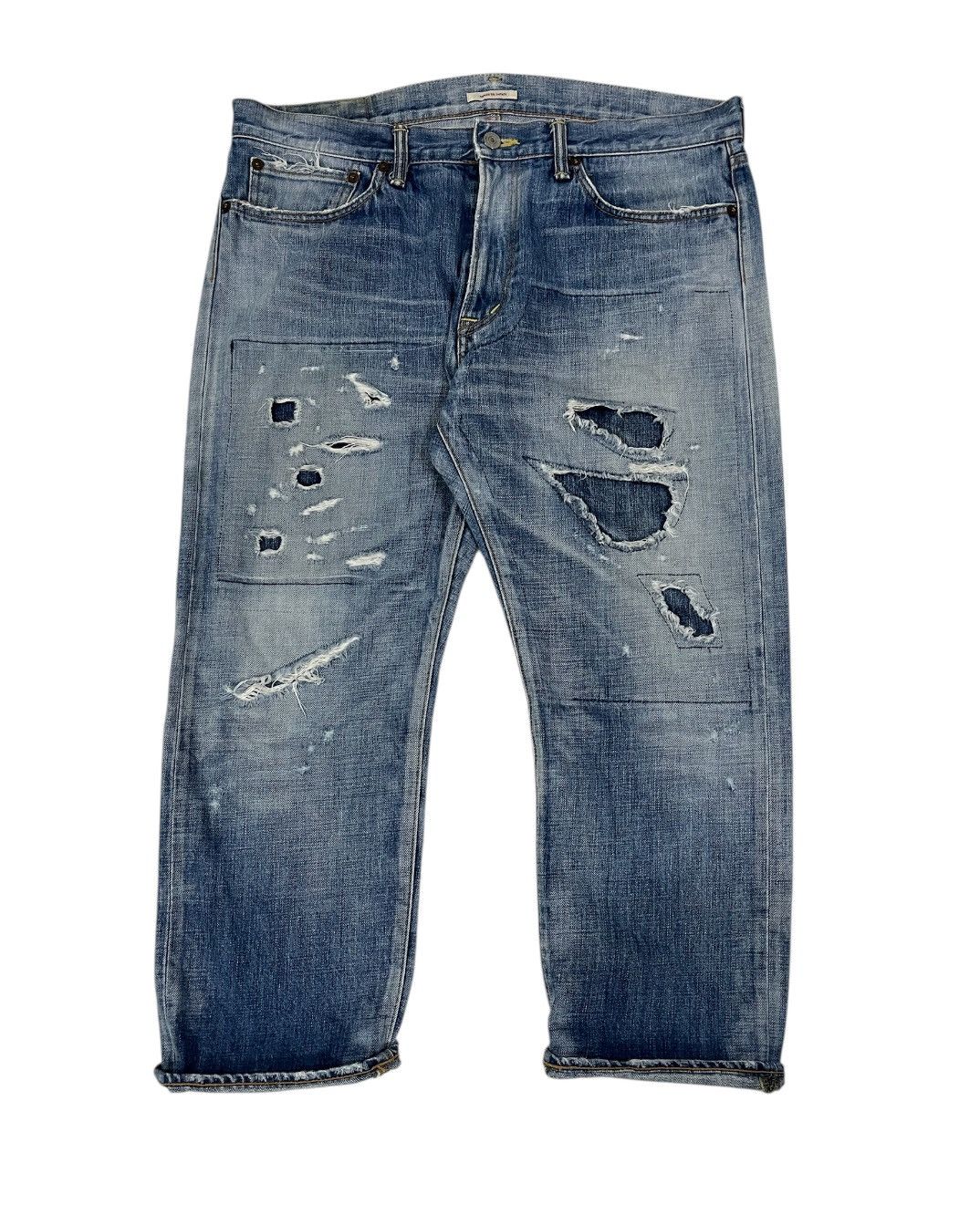 Eternal Vintage Eternal Japan Crops Distress Patchwork Jeans Size 36 Size US 36 / EU 52 - 2 Thumbnail