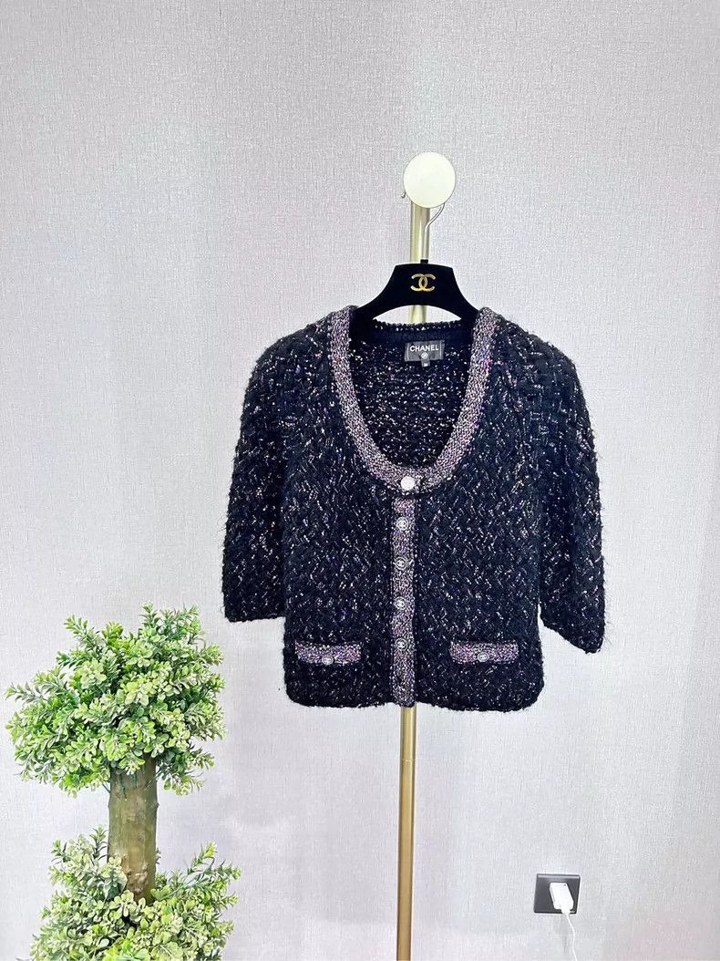 Chanel Chanel 21k Sequined Knit Short Jacket - dmc Size US S / EU 44-46 / 1 - 1 Thumbnail