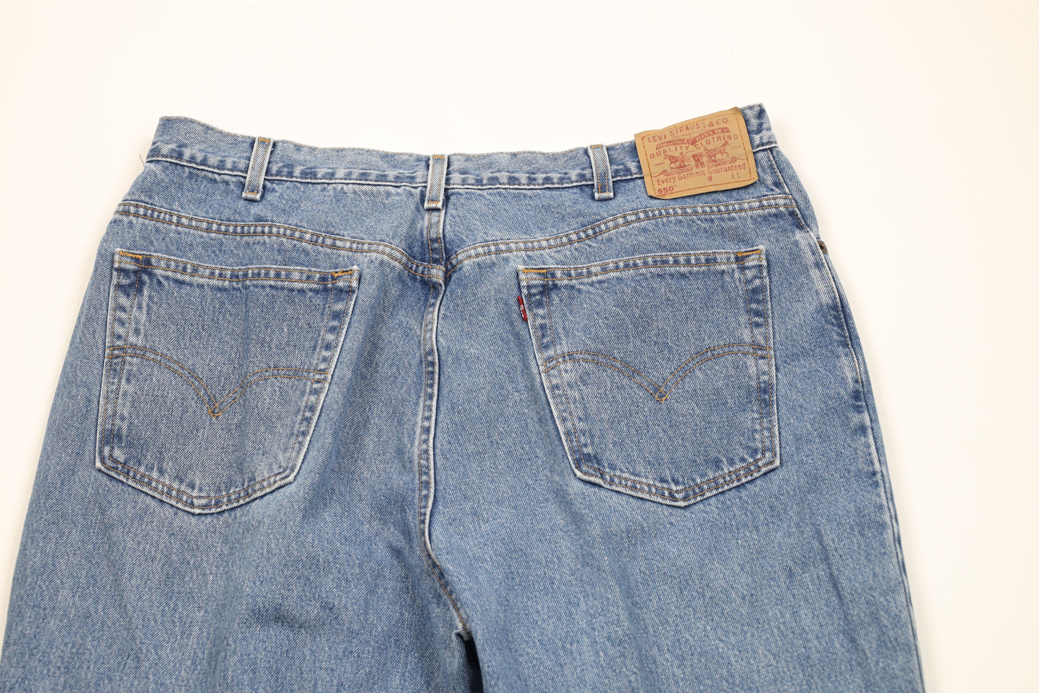 Levi's × Vintage Vintage Y2K 2002 Levis 550 Tapered Leg Denim Jeans Blue Size 40" / US 18 - 10 Thumbnail