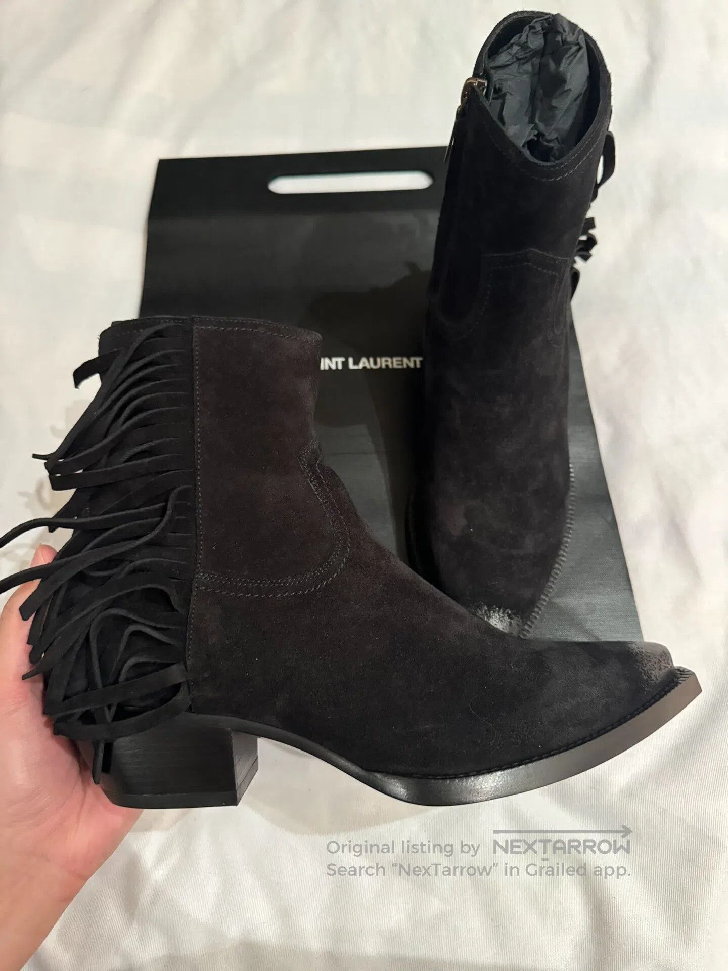 Saint Laurent Paris Saint Laurent Paris Deer Skin Fringe Boots Men's Boots| Size US 9 / EU 42 - 5 Thumbnail