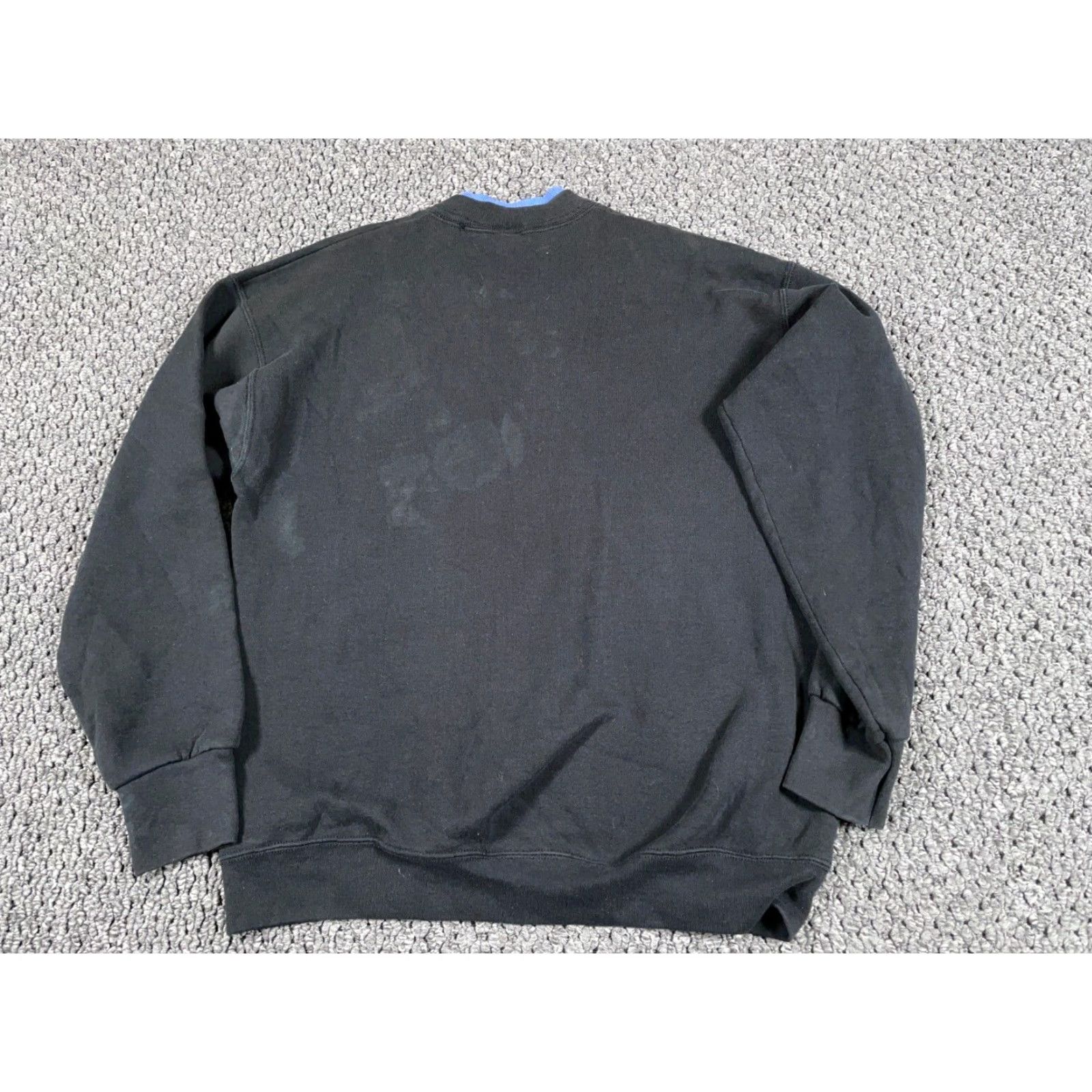 Vintage VINTAGE Women's Mock Neck Sweatshirt Adult Large Black Blue Tree Print 90s Hipster Size L / US 10 / IT 46 - 2 Thumbnail