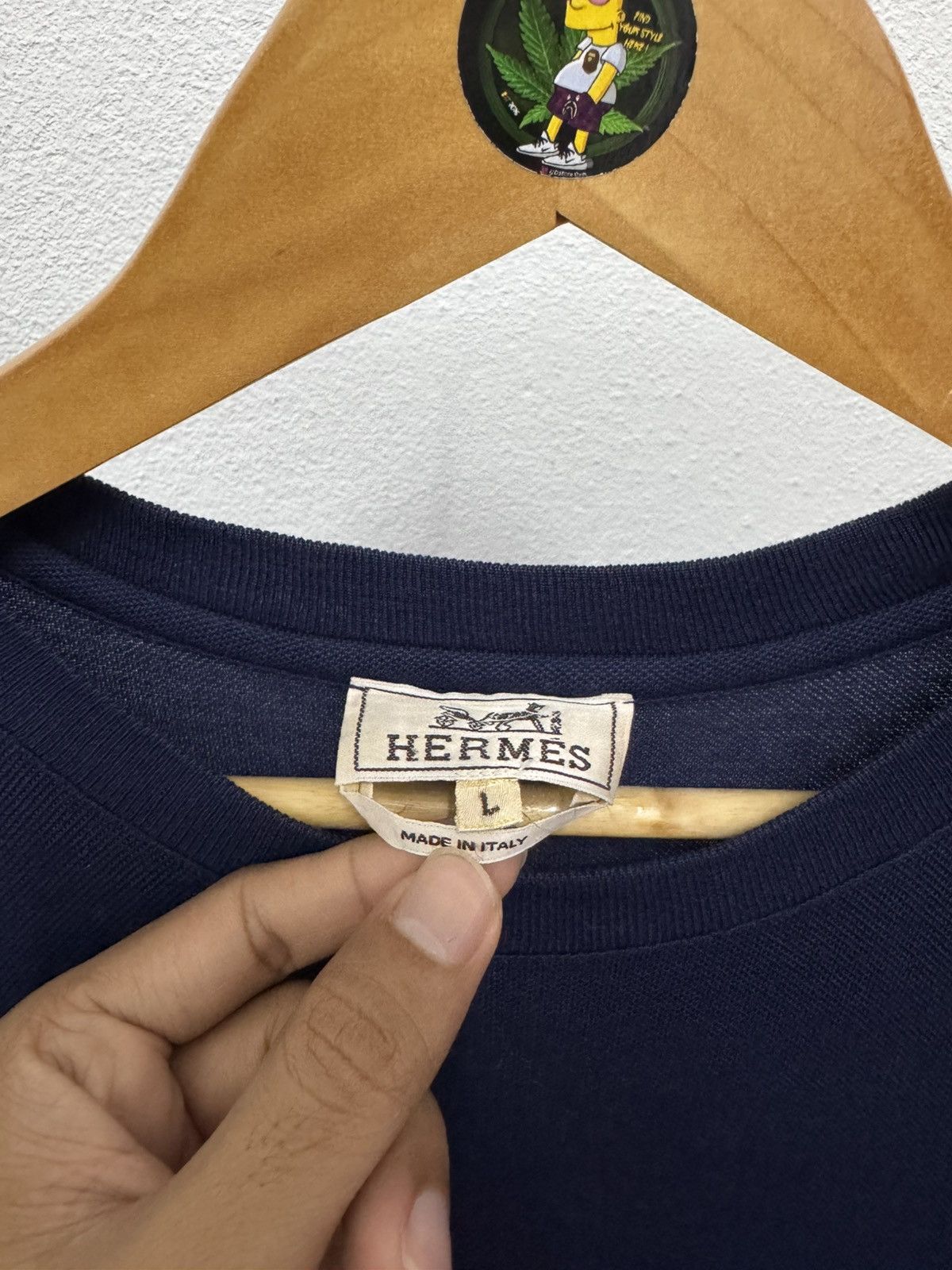 Hermes Vintage Hermes Pocket Tee Size US L / EU 52-54 / 3 - 4 Thumbnail