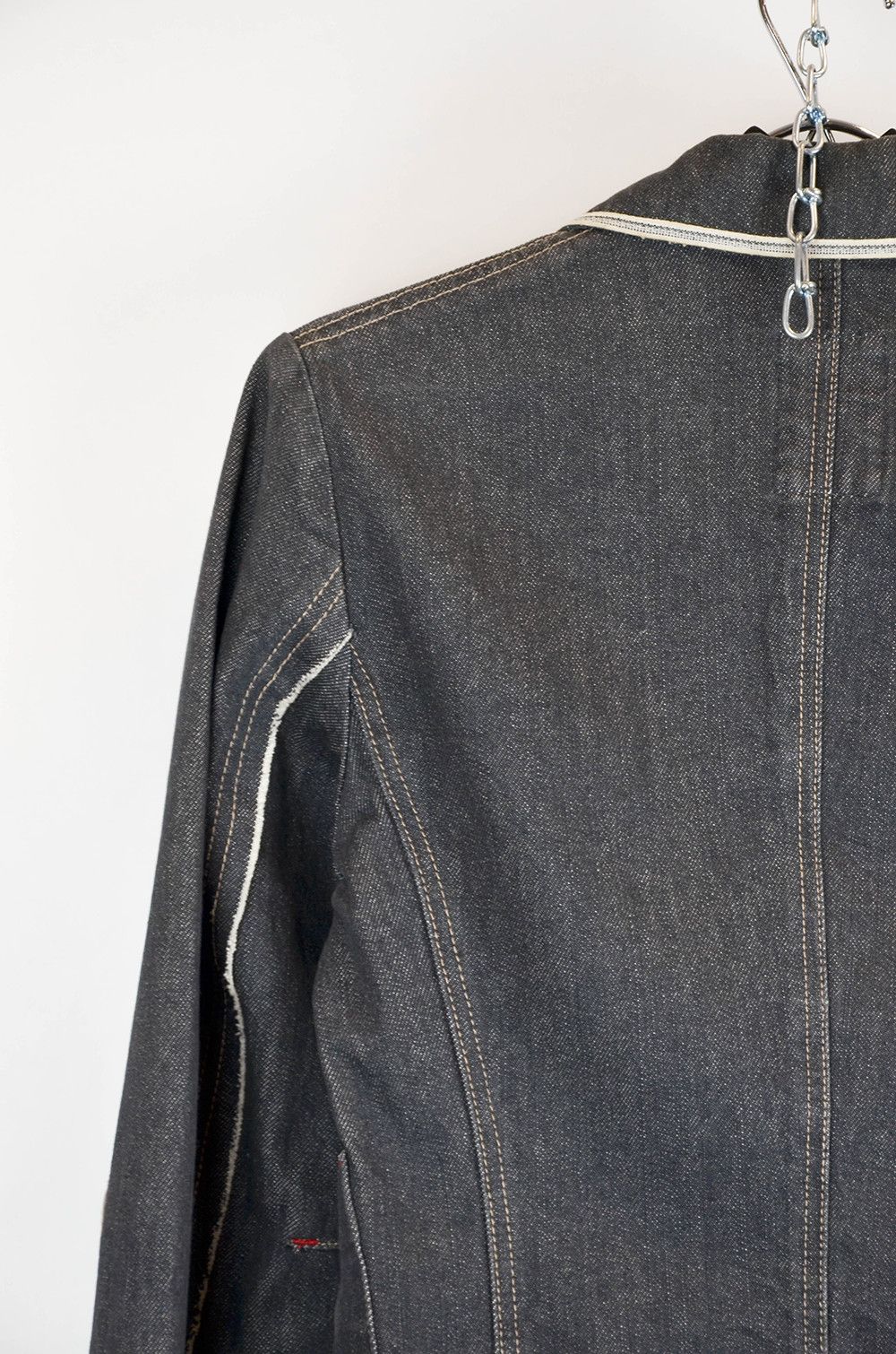 Marithe + Francois Girbaud × Vintage Marthe Francois Girbaud Raw Denim Blazer Jacket - IT44 Size M / US 6-8 / IT 42-44 - 13 Thumbnail