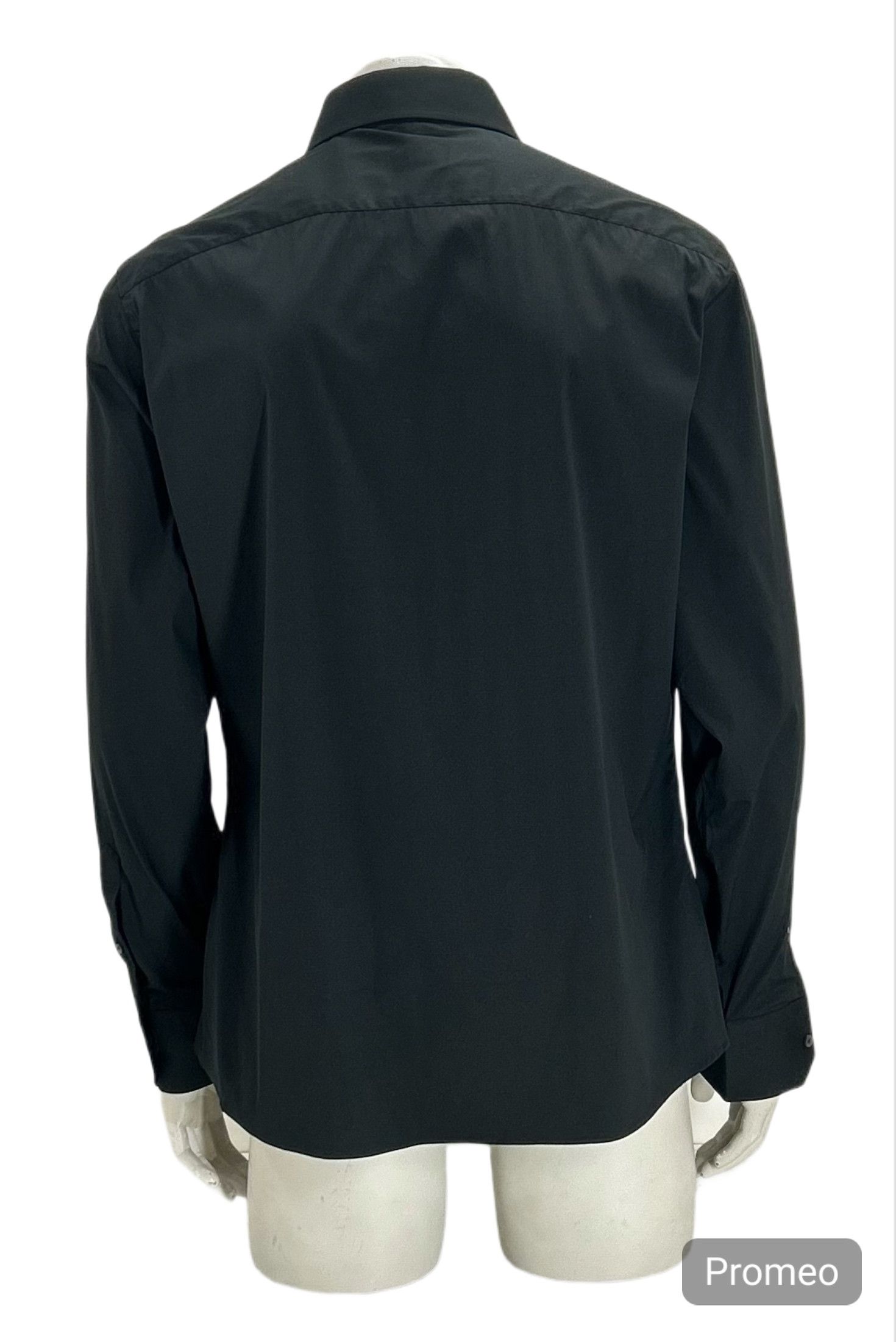 Gucci Gucci Black Classic Slim Fit Stretch Dress Shirt Size US L / EU 52-54 / 3 - 3 Thumbnail