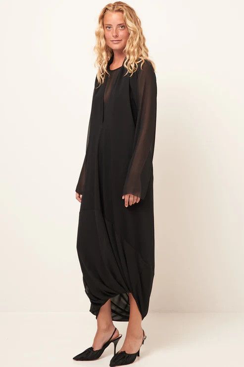 Maison Margiela oc11z0925 Maxi Dress in Black Size L / US 10 / IT 46 - 2 Thumbnail