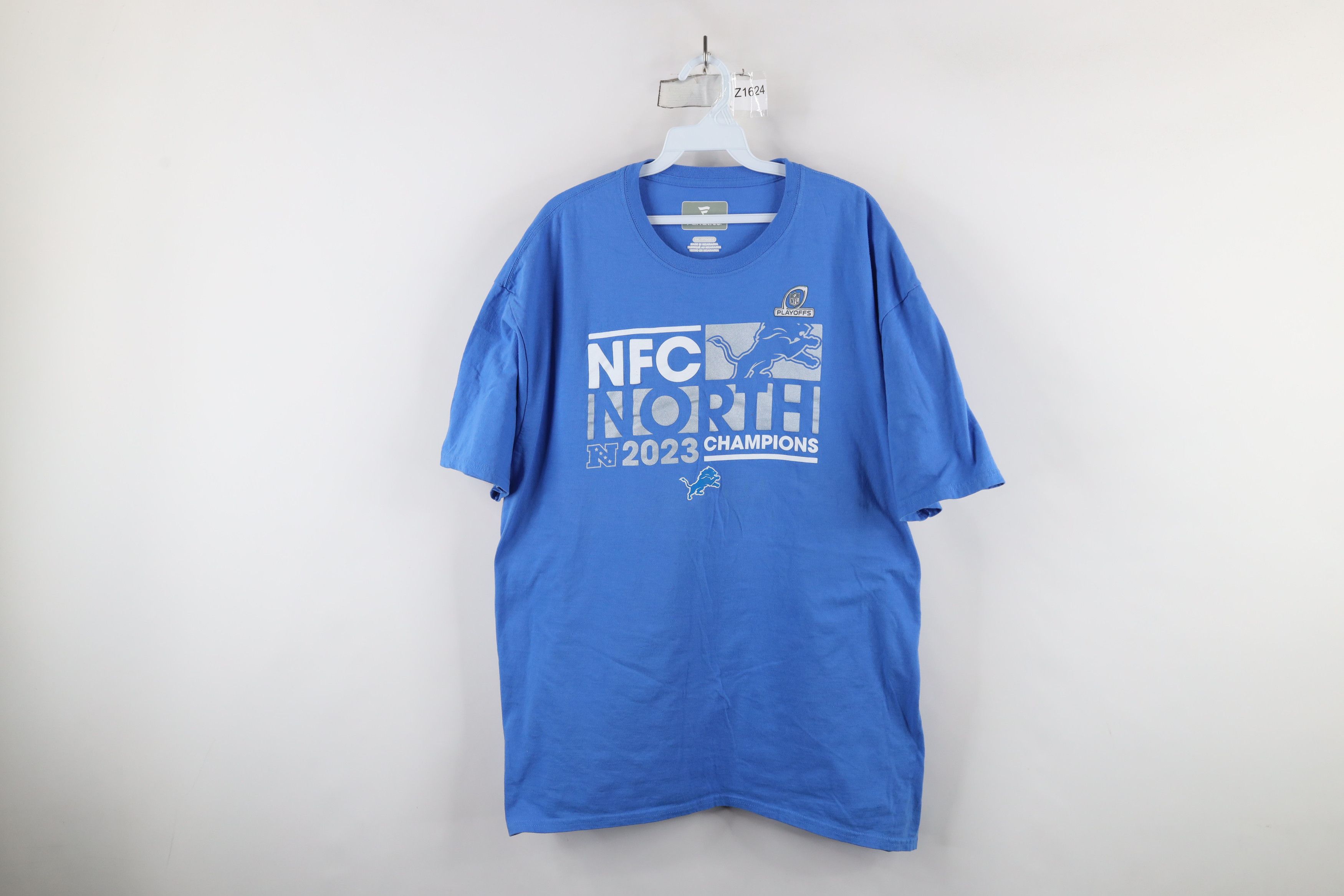 Vintage Fanatics North Champions Detroit Lions Football T-Shirt Blue Size US XXL / EU 58 / 5 - 1 Thumbnail