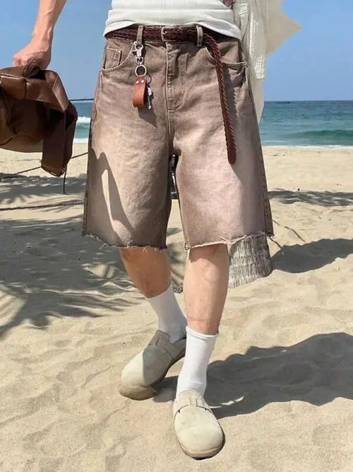 Other Jorts Vintage Washed Distressed Denim Size US 32 / EU 48 - 1 Thumbnail