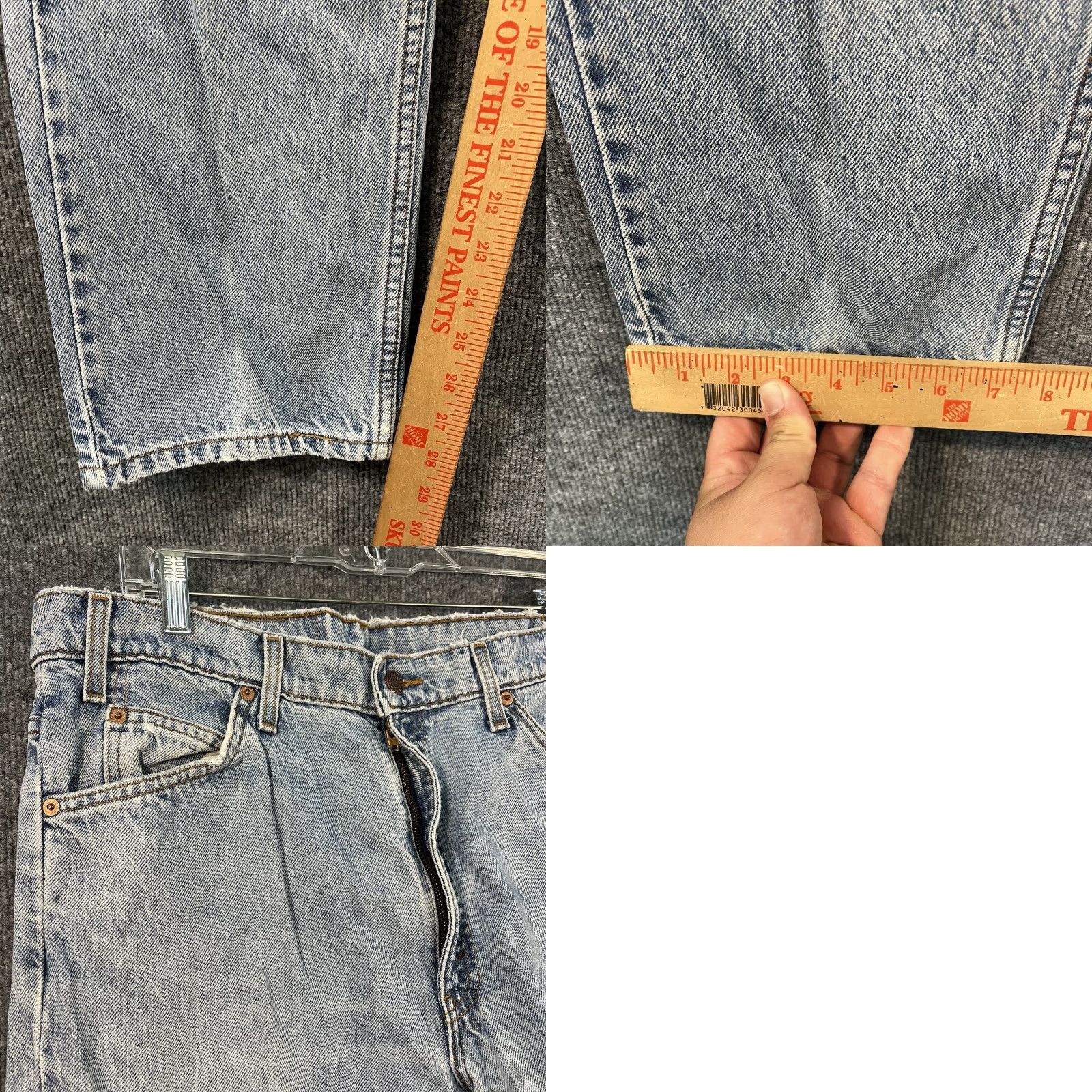 Levi's VINTAGE Levi's Jeans 505 Mens 33x28 Regular Denim Distressed 80s Orange Tab Made USA USA 5-Pocket Size US 33 - 8 Thumbnail