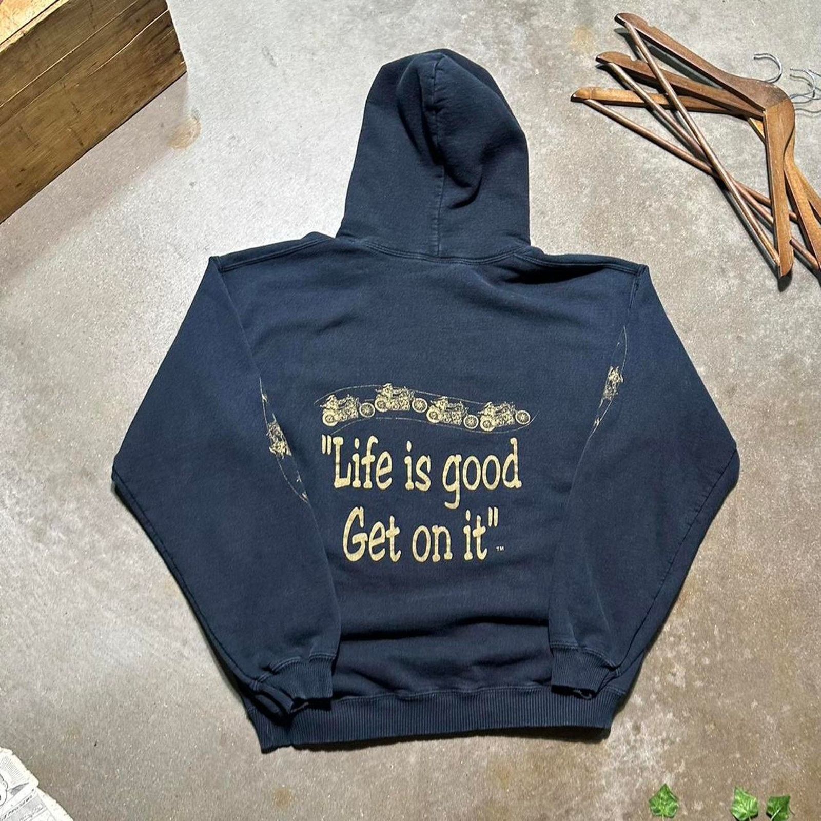 Gildan Vintage Y2K Biker Bar AOP Hoodie Motorcycle Sweatshirt Size US M / EU 48-50 / 2 - 3 Thumbnail