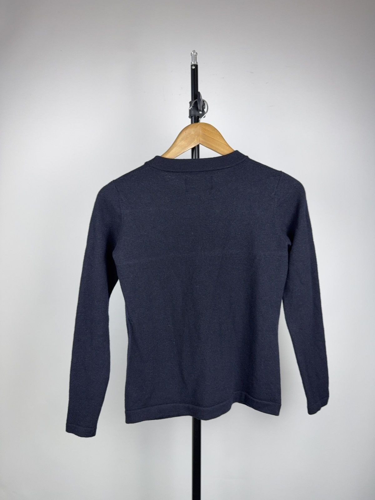 Folk Luxury Folk Knit Pocket Long Sleeve Sweater Minimal Navy Size XS / US 0-2 / IT 36-38 - 10 Thumbnail