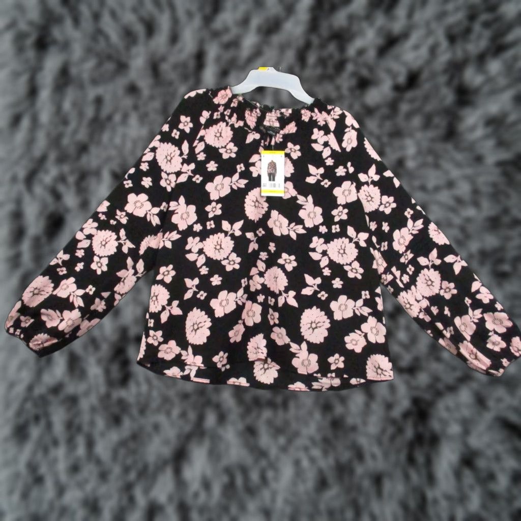 Sanctuary Social Standard by Sanctuary Long Sleeve Peasant Top Floral NWT Pink M Womens Blouse Size M / US 6-8 / IT 42-44 - 1 Thumbnail