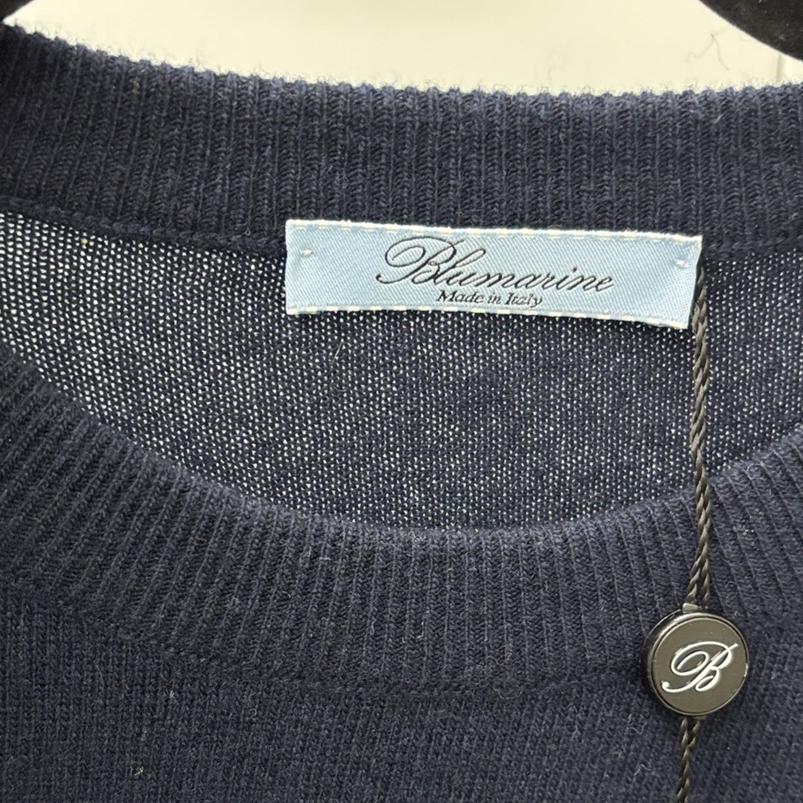 Blumarine NWT Blumarine Dark Blue Embroidered Top Size M Size M / US 6-8 / IT 42-44 - 5 Thumbnail