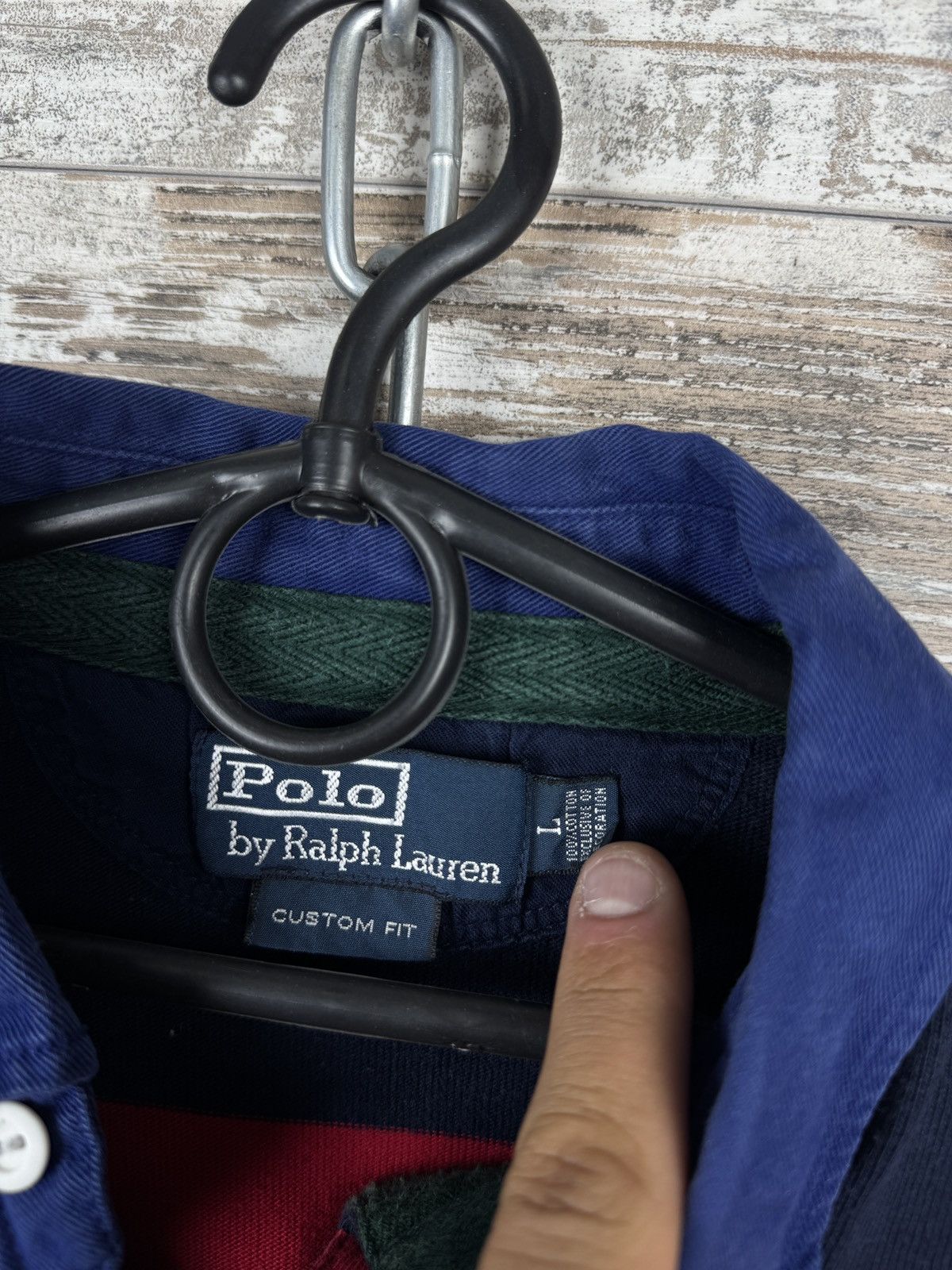 Polo Ralph Lauren Mens Vintage Polo Ralph Lauren rugby sweatshirt jacket rare Size US L / EU 52-54 / 3 - 8 Thumbnail