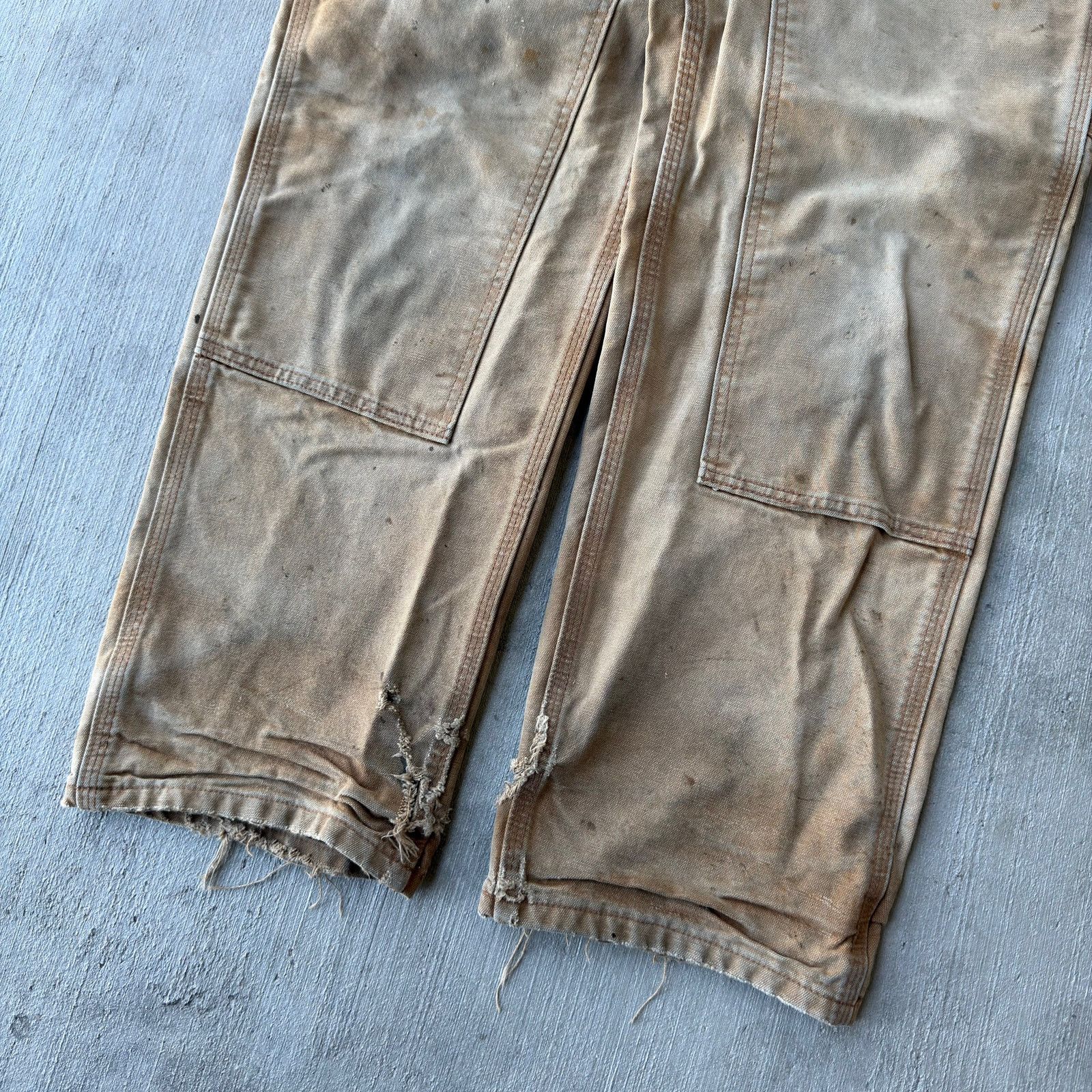 Carhartt × Vintage Vintage Y2K Carhartt brown double knee work carpenter pants Size US 29 - 3 Thumbnail