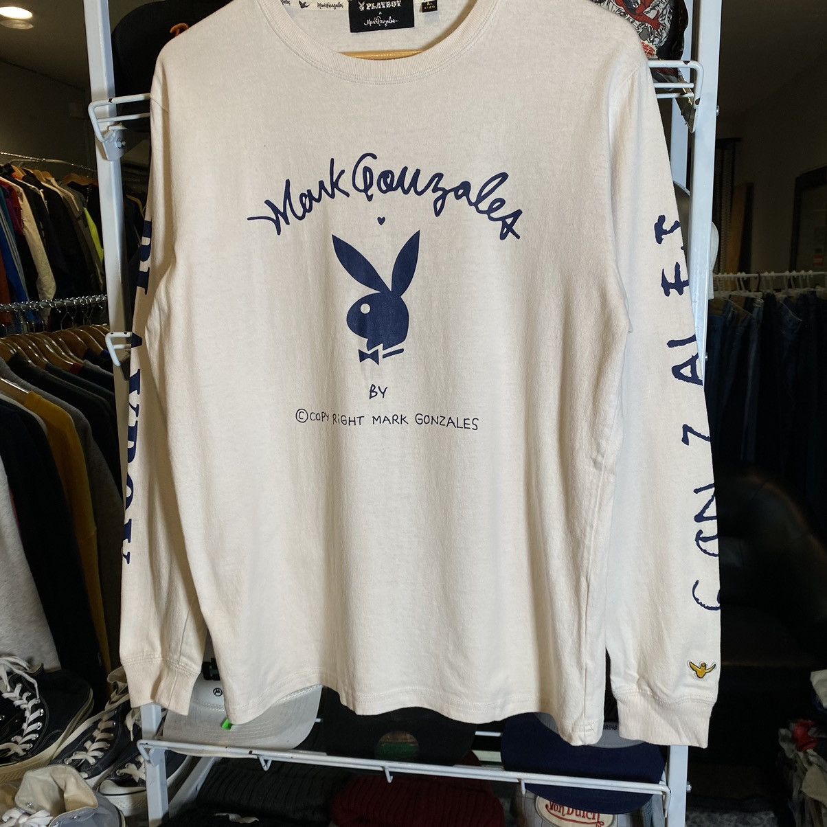 Playboy Collaboration‼️Mark Gonzales Playboy Big Logo Longsleeve Tee Size US L / EU 52-54 / 3 - 4 Thumbnail